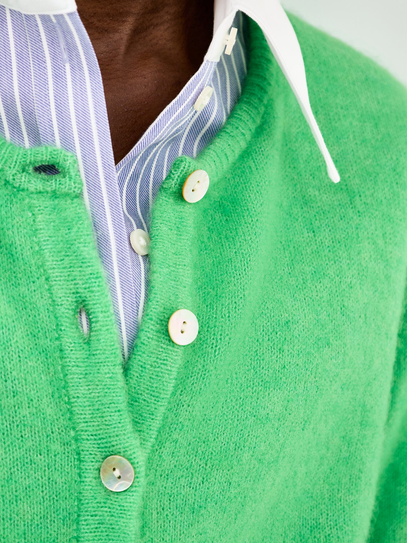 Vitow Knit Cardigan Green