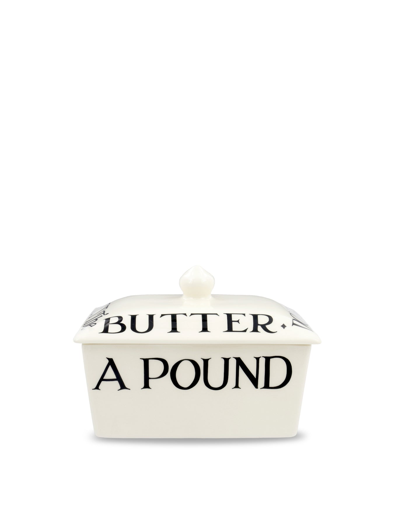 Black Toast Small Butter Dish