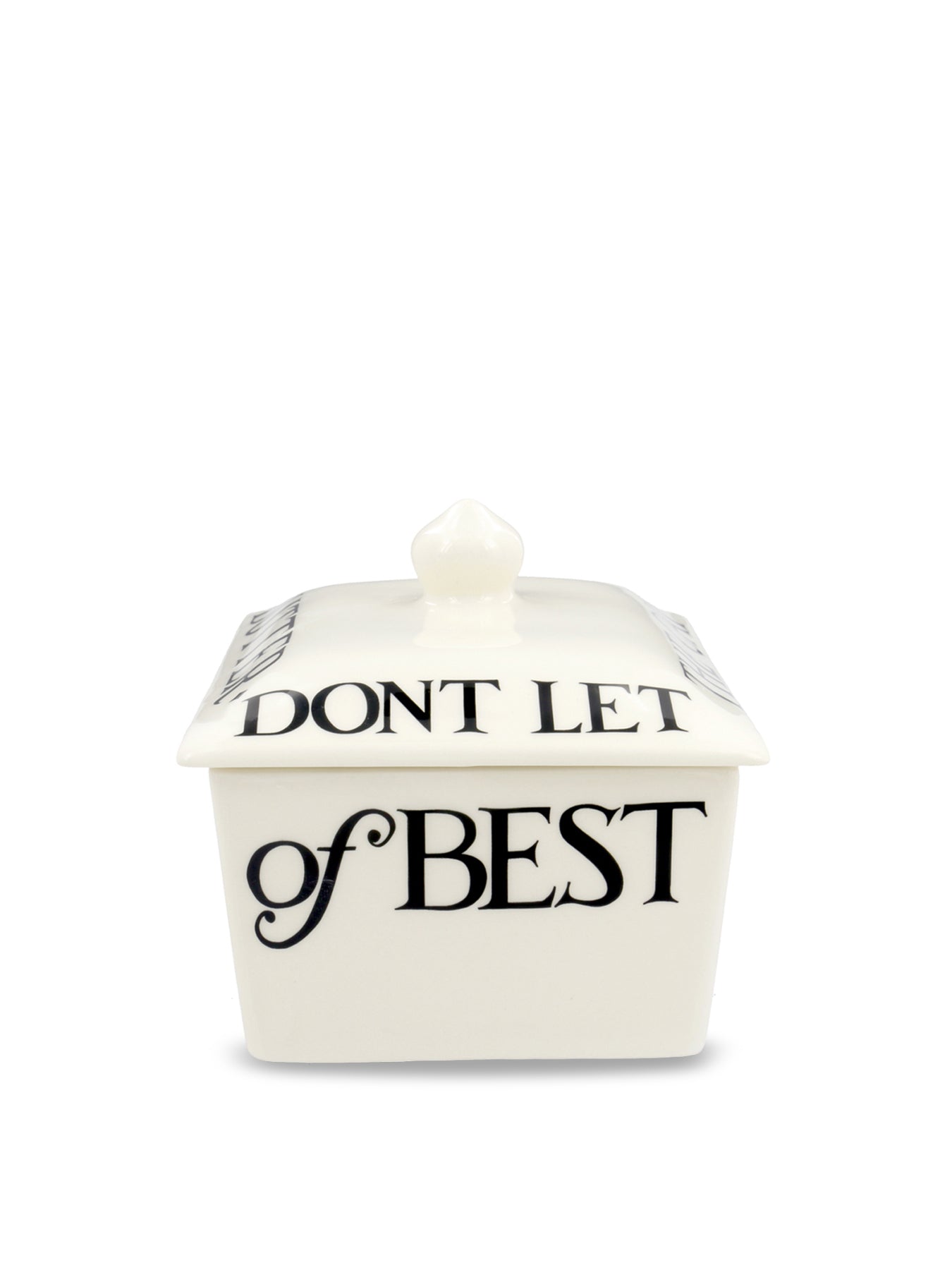 Black Toast Small Butter Dish