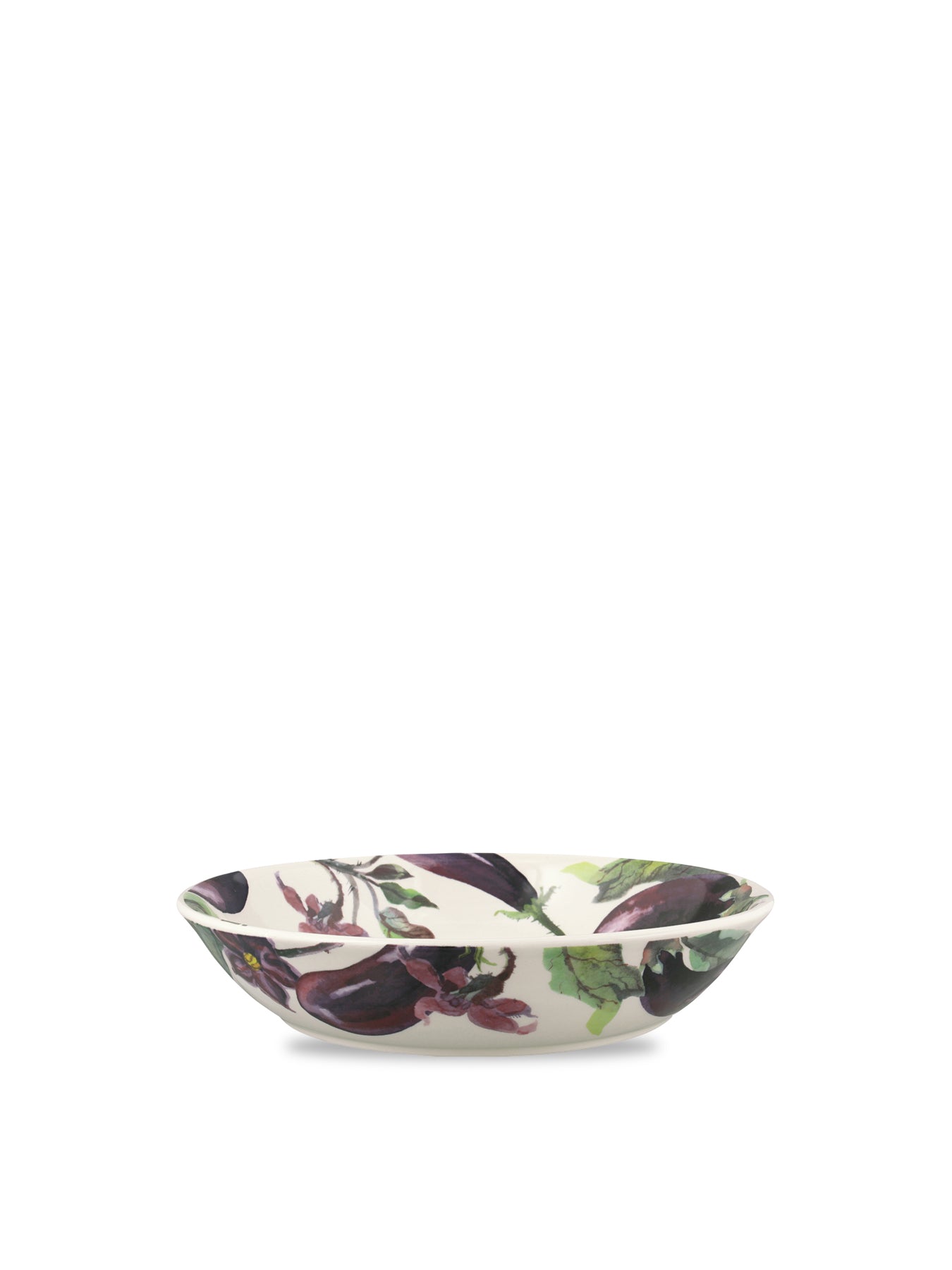 Aubergine and Flowers Medium Pasta Bowl