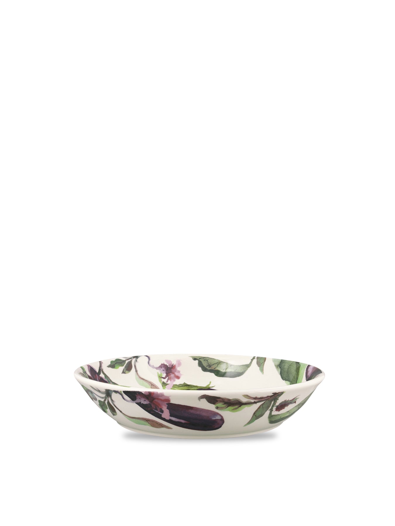 Aubergine and Flowers Medium Pasta Bowl