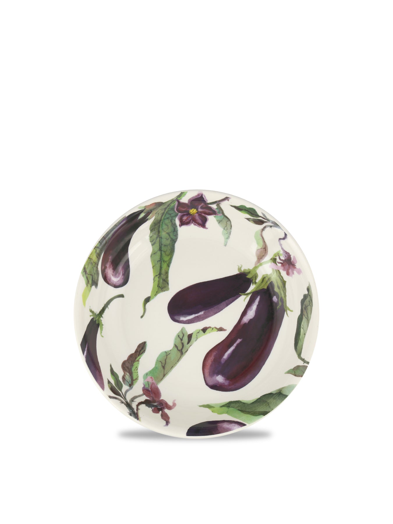 Aubergine and Flowers Medium Pasta Bowl