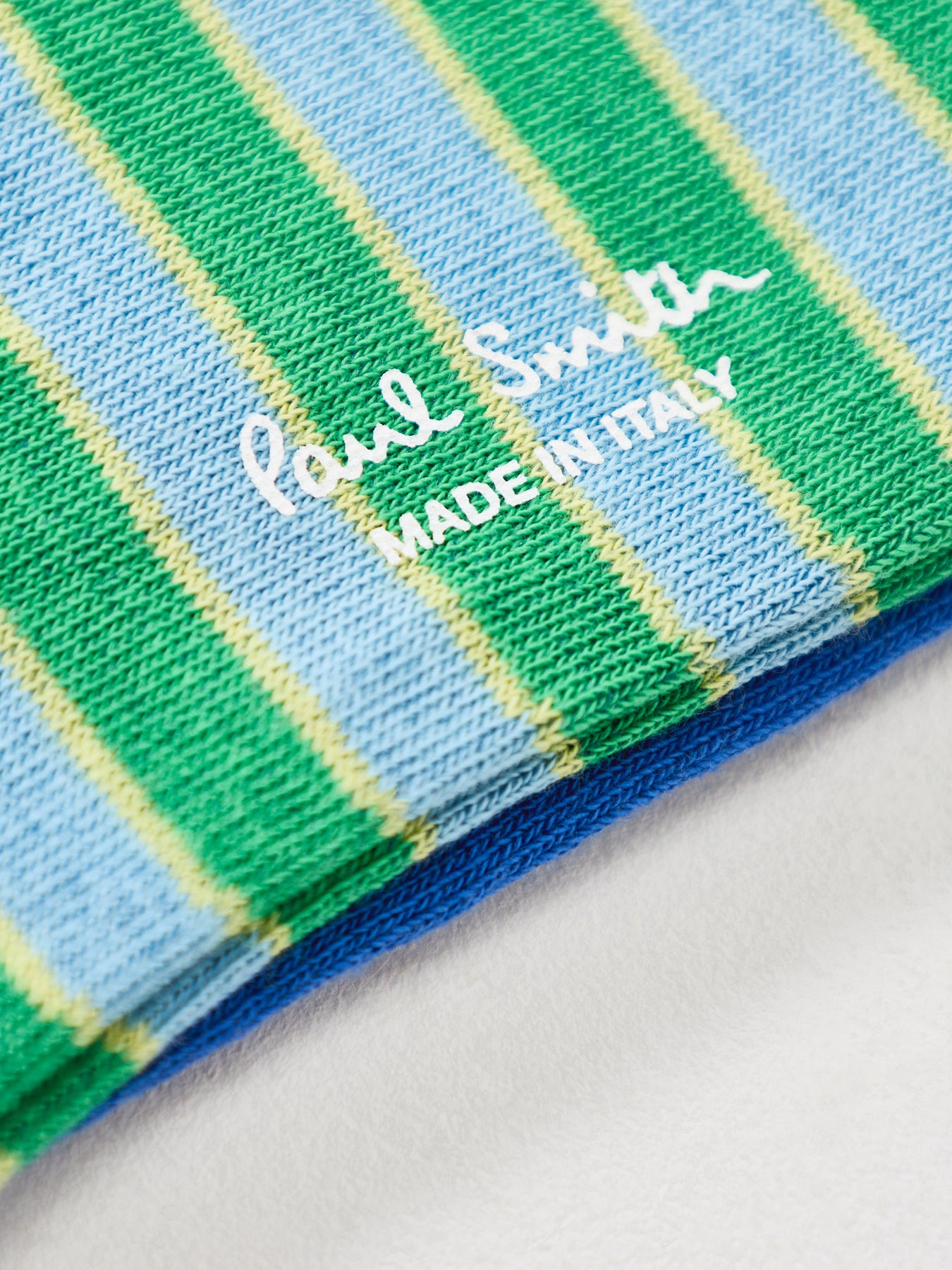 Floral Stripe Socks Blue