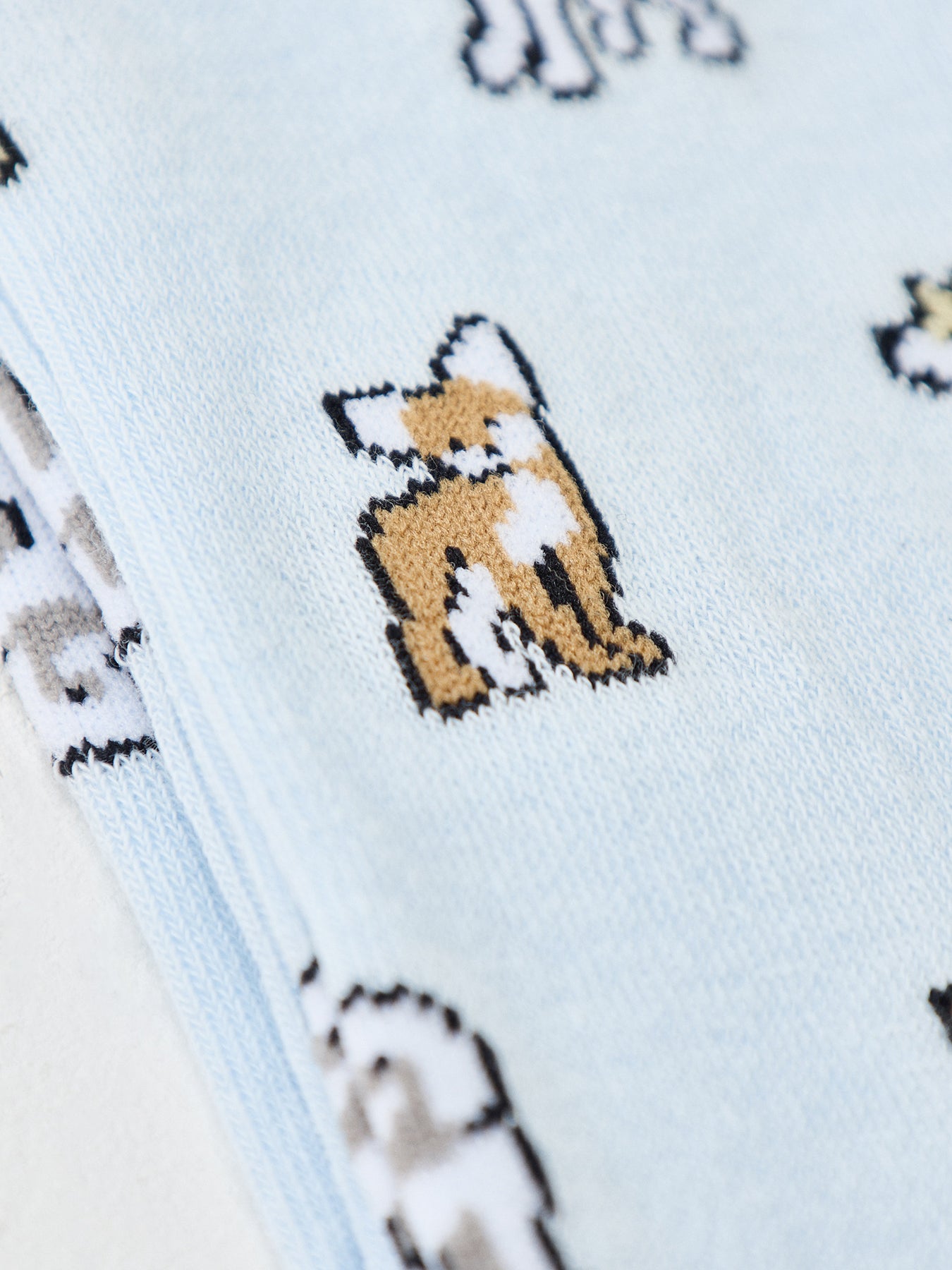 Kyoto Dog Crew Socks Blue