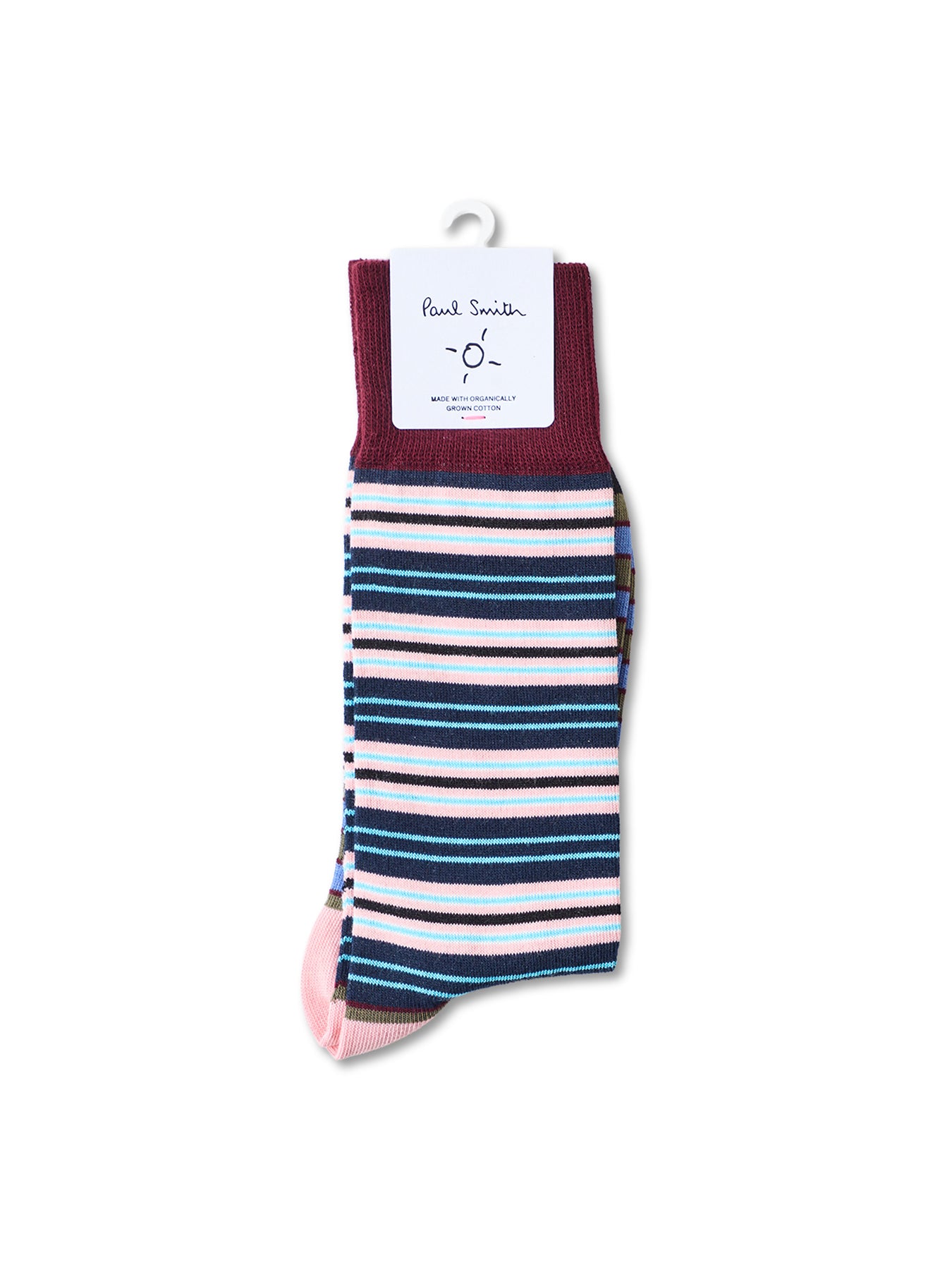 Pool Stripe Crew Socks Navy