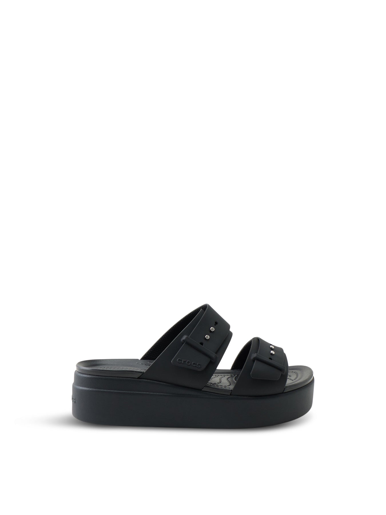 Brooklyn Buckle Low Wedge Sandals