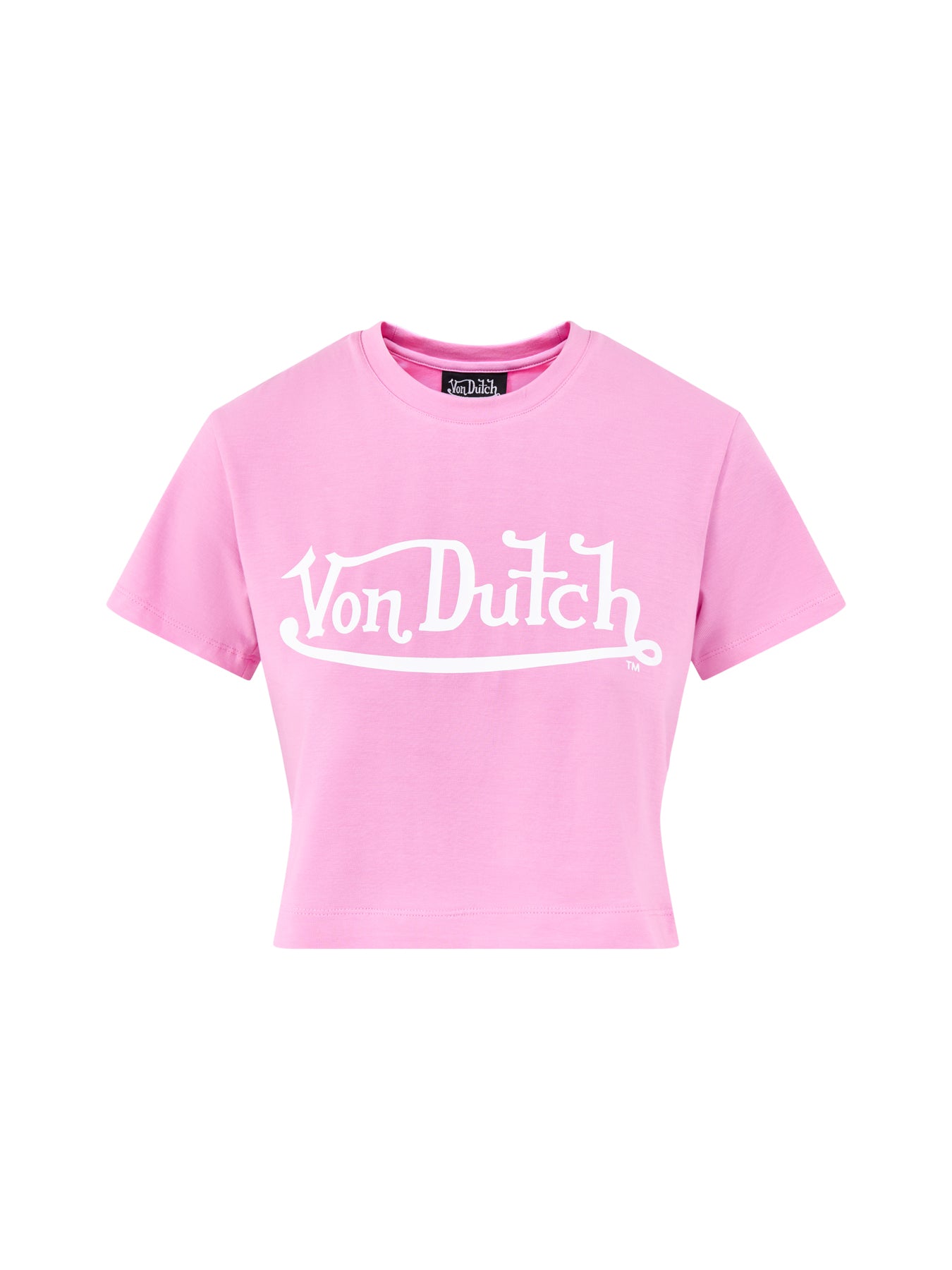 Contrast Baby Tee Pink