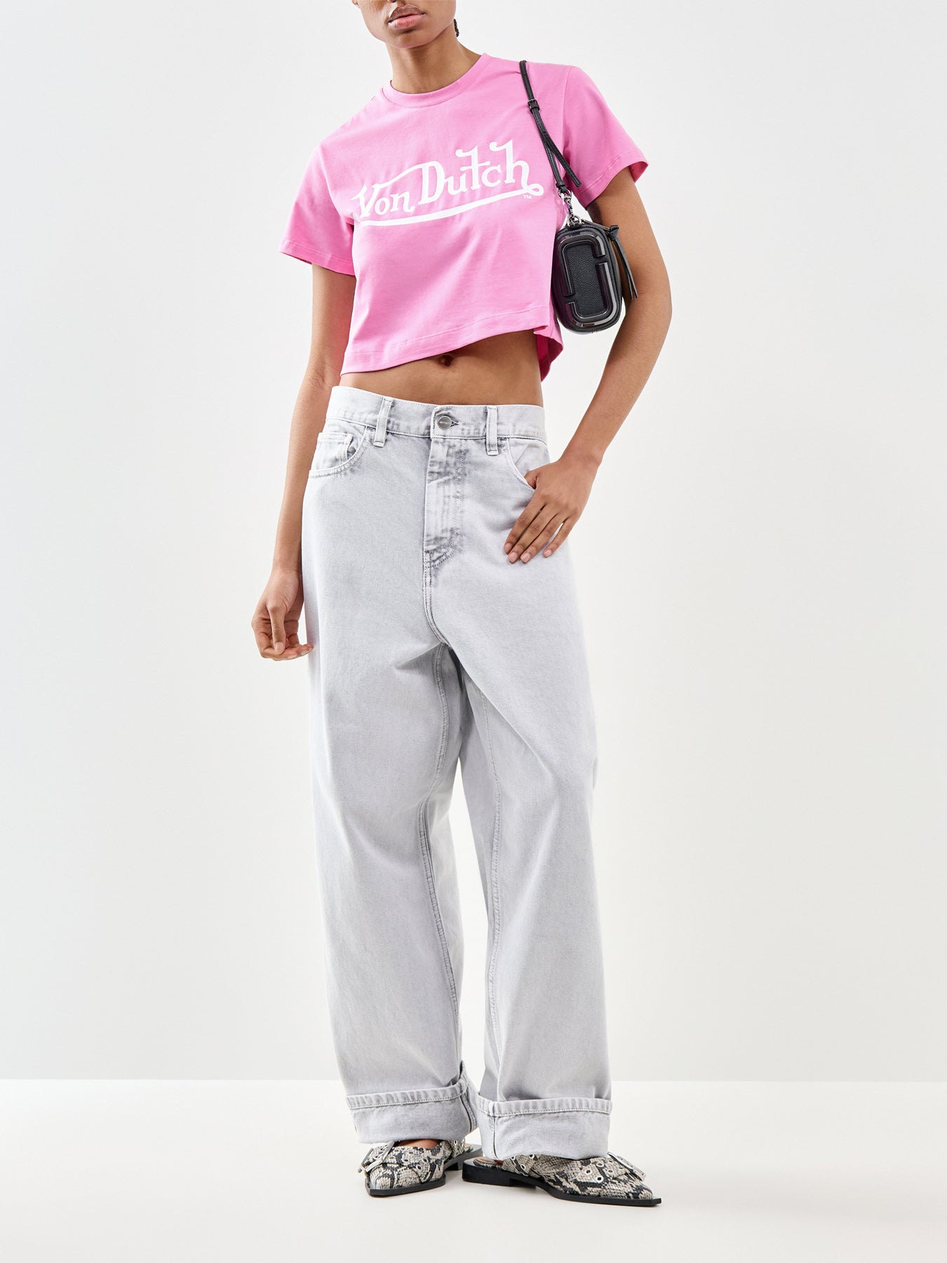 Contrast Baby Tee Pink