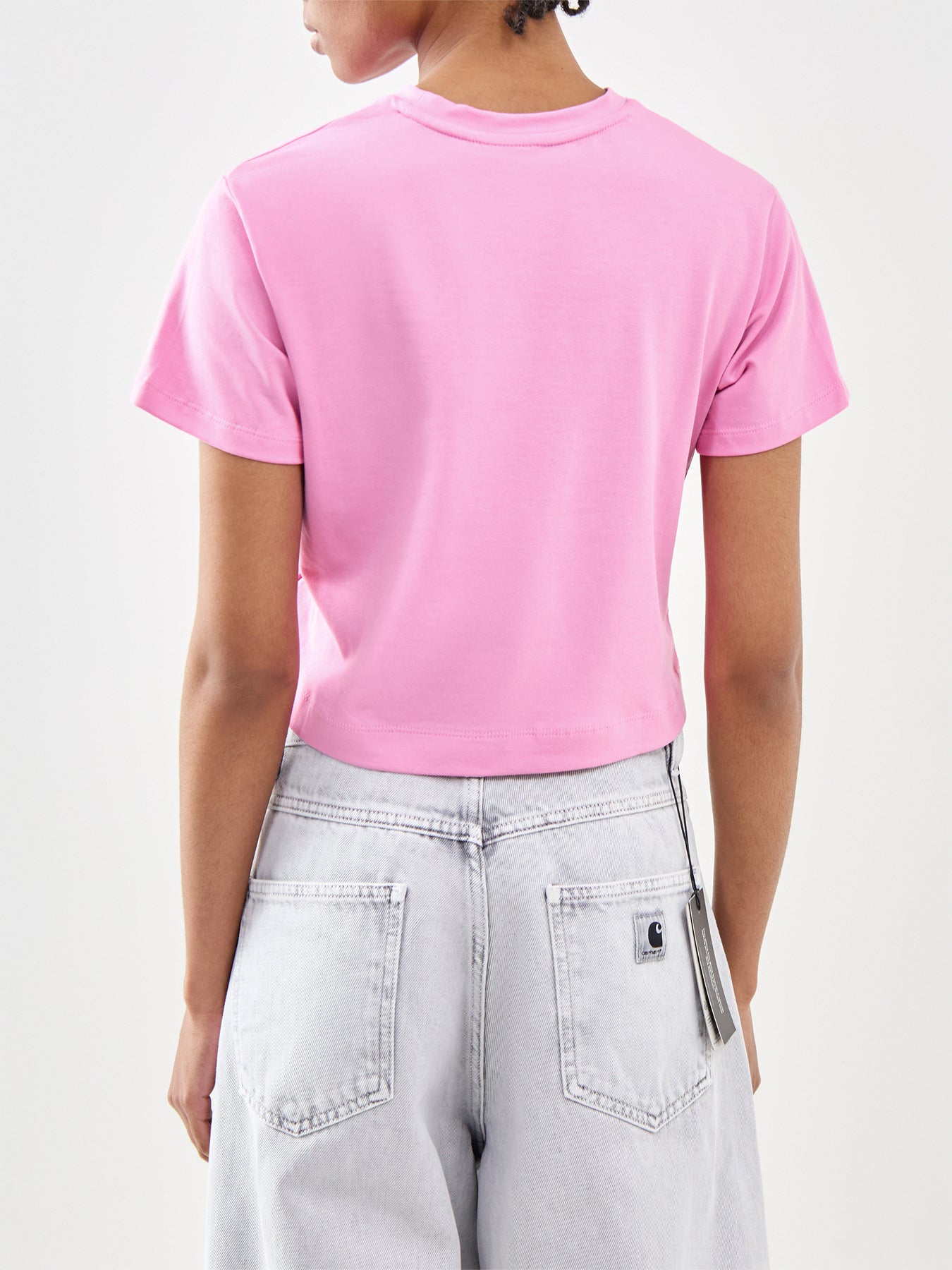 Contrast Baby Tee Pink