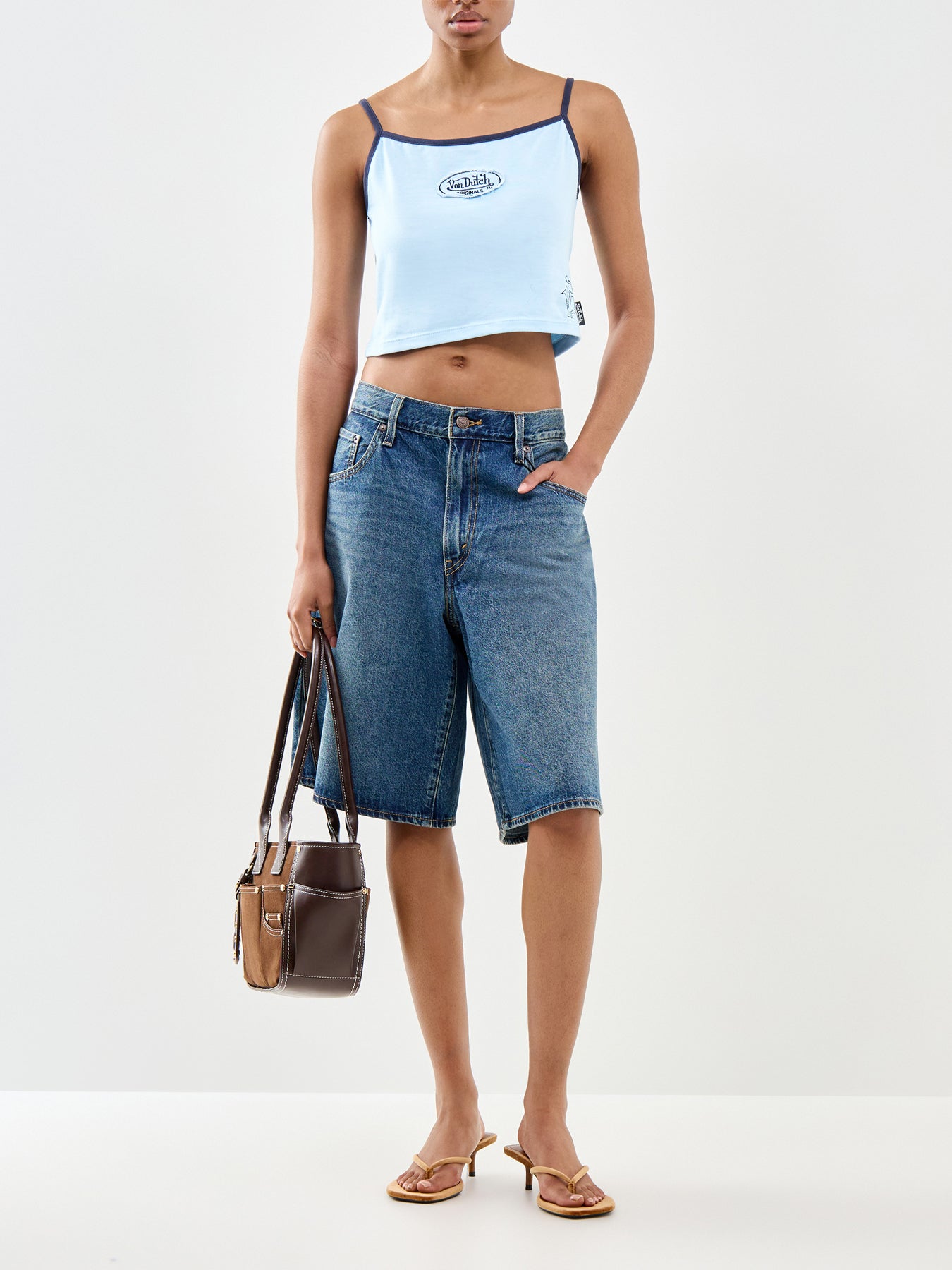 Contrast Vest Top Blue