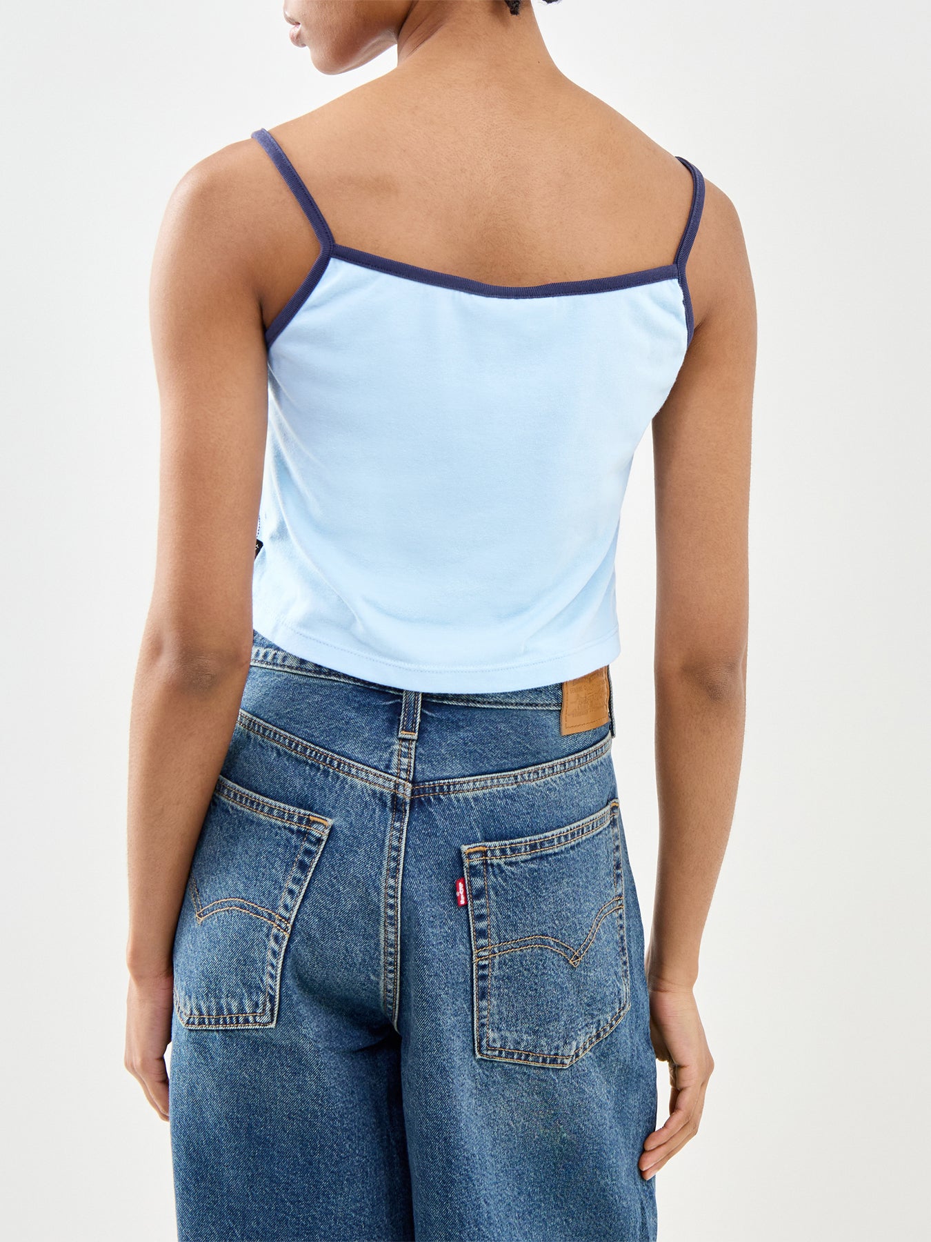 Contrast Vest Top Blue