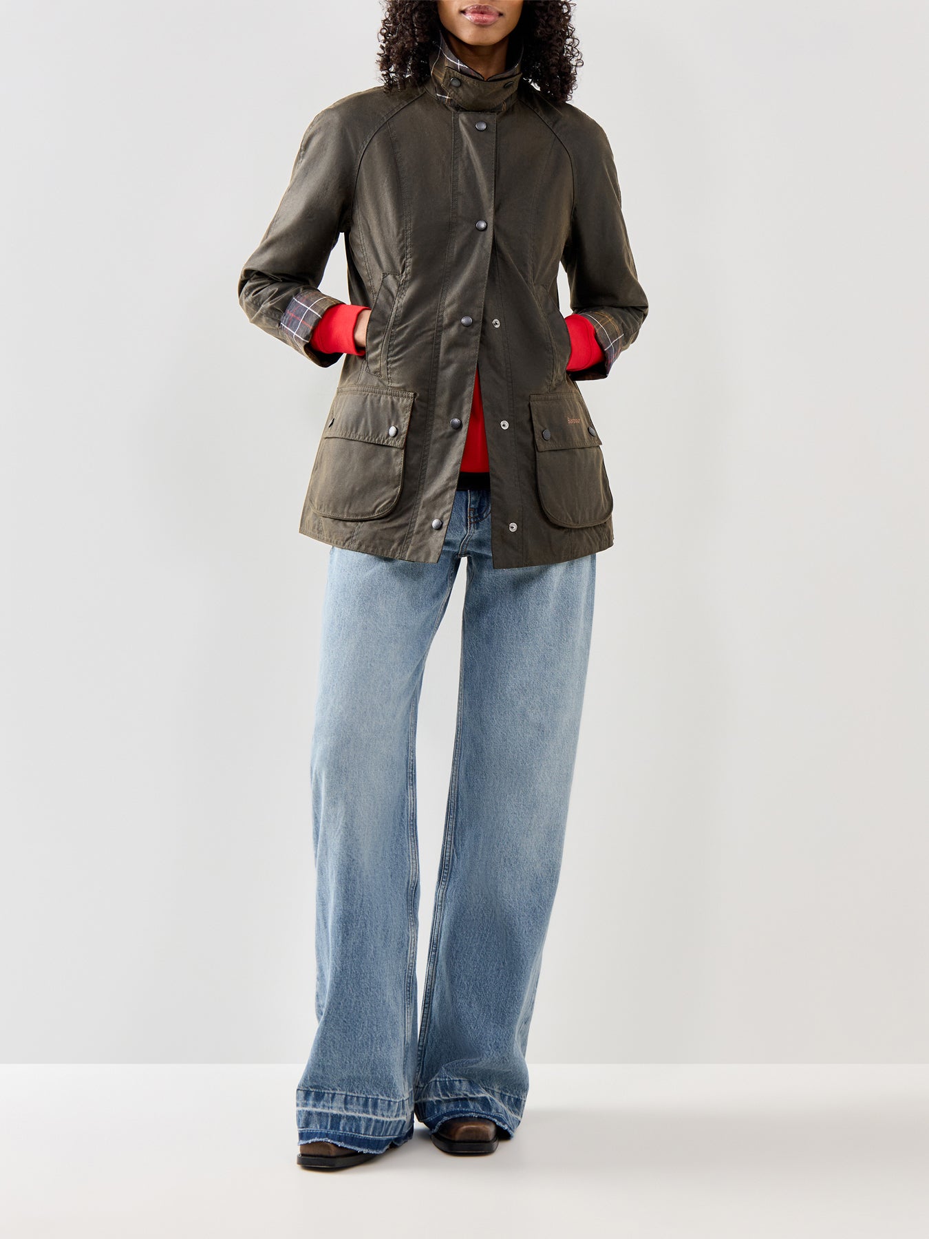 Classic Beadnell Wax Jacket Olive