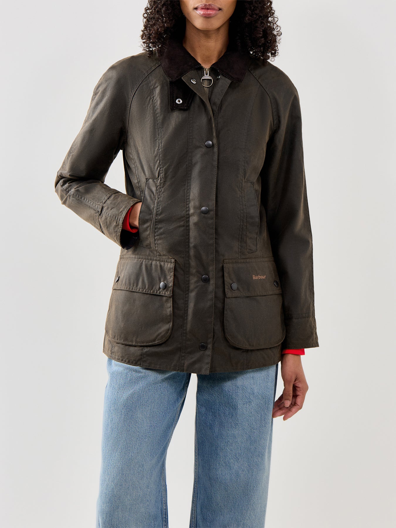 Classic Beadnell Wax Jacket Olive