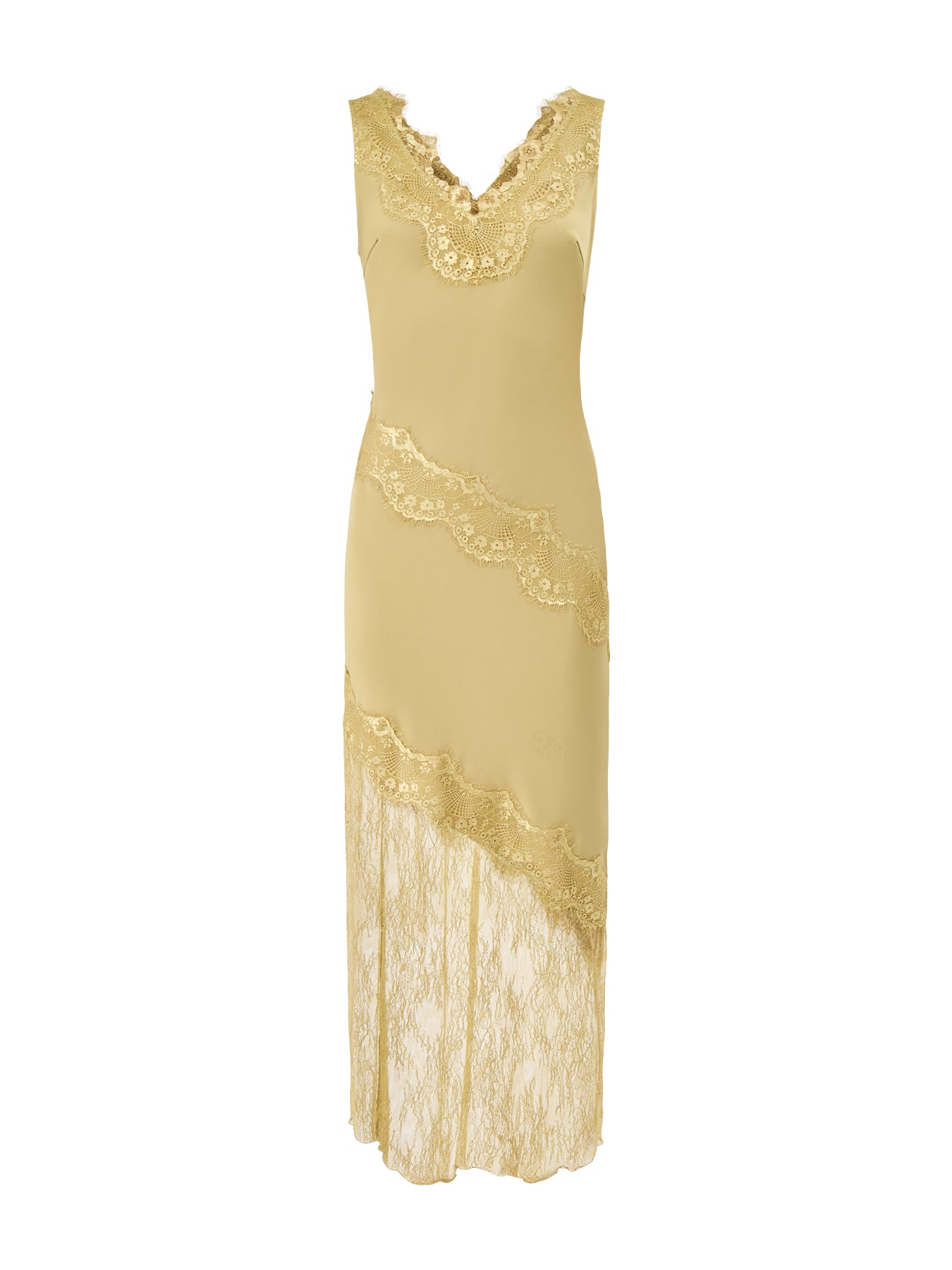Robin Lace Maxi Slip Dress Green