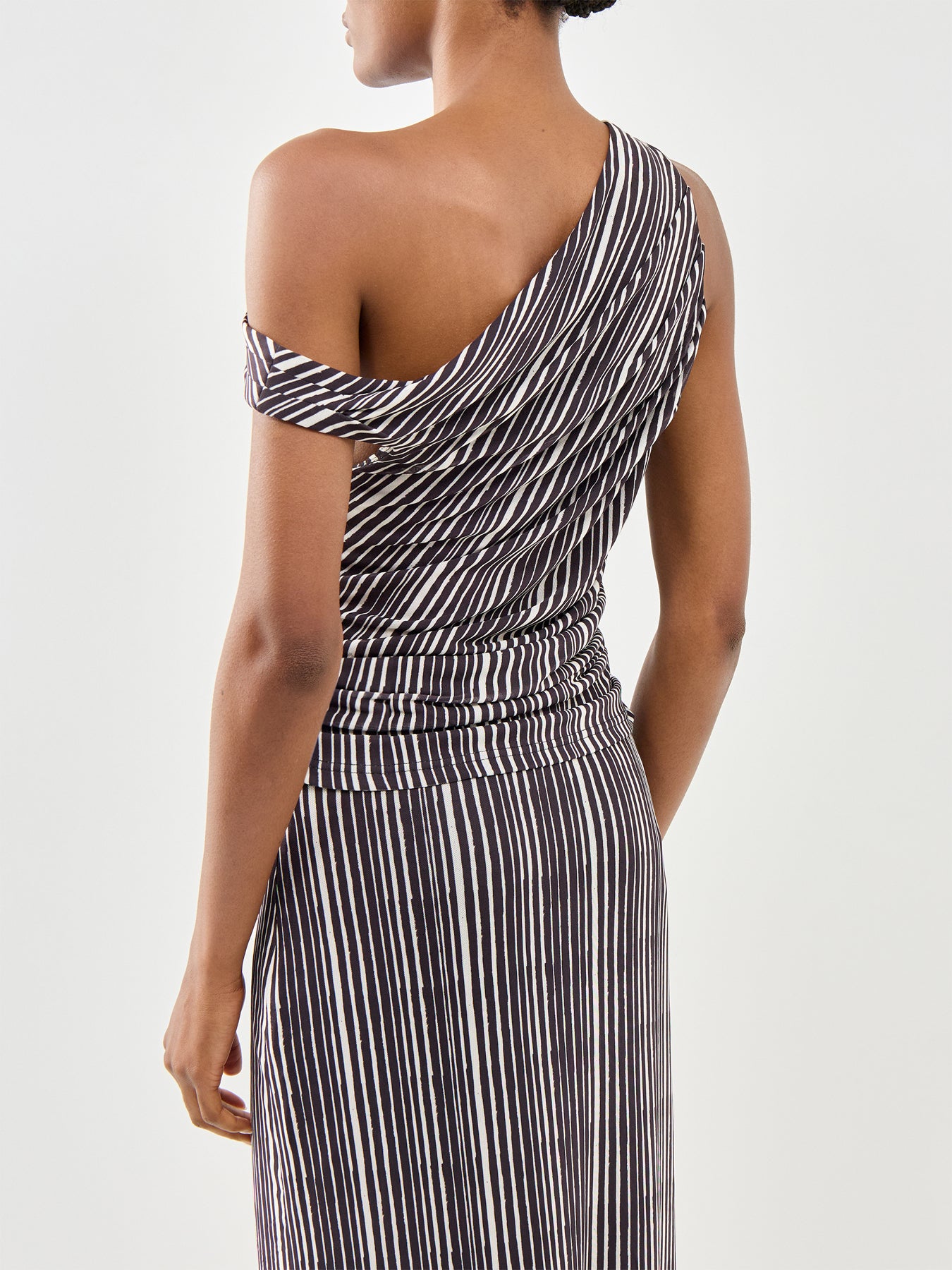 Shea Off Shoulder Jersey Tie Top Black