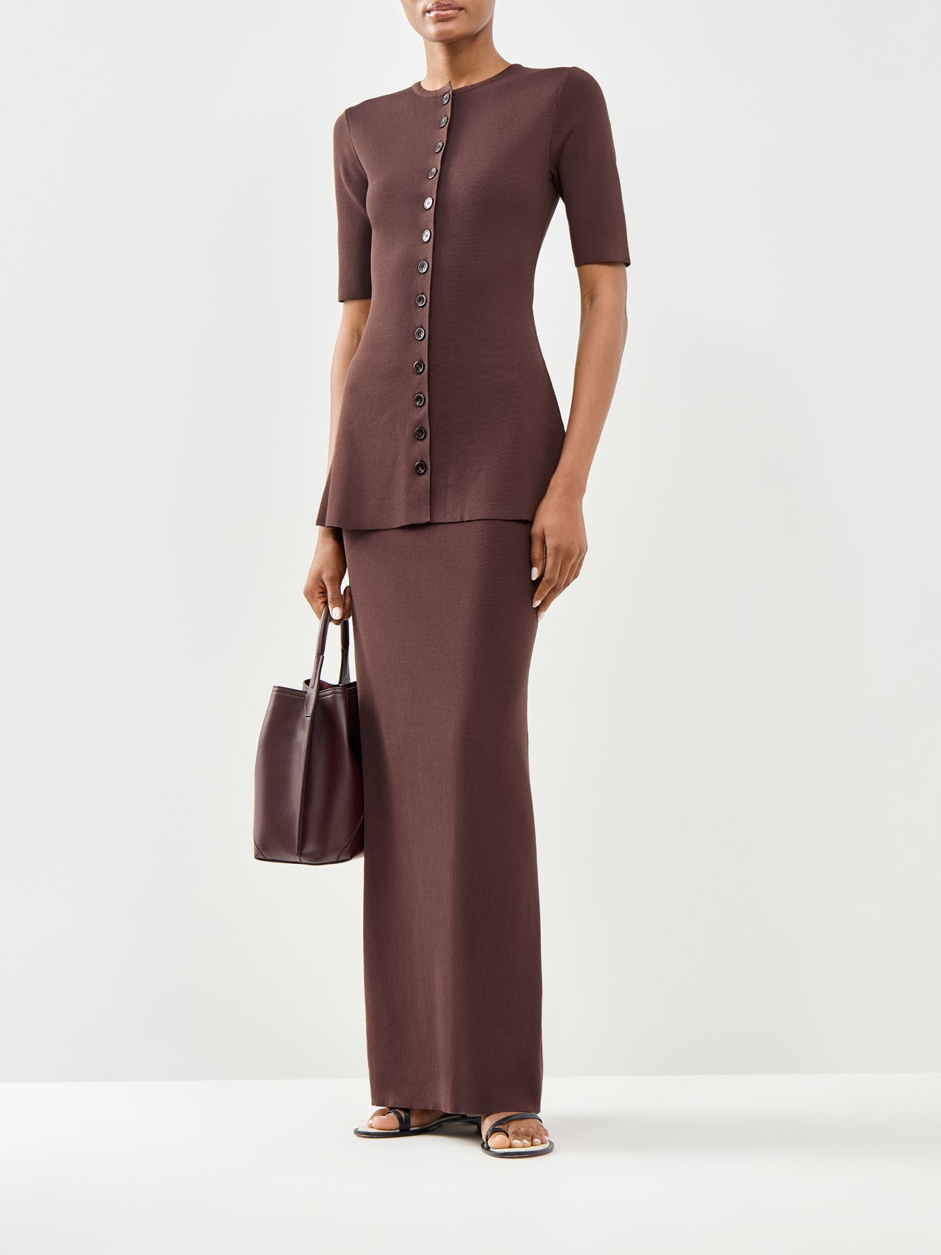 Lilah Maxi Skirt Brown