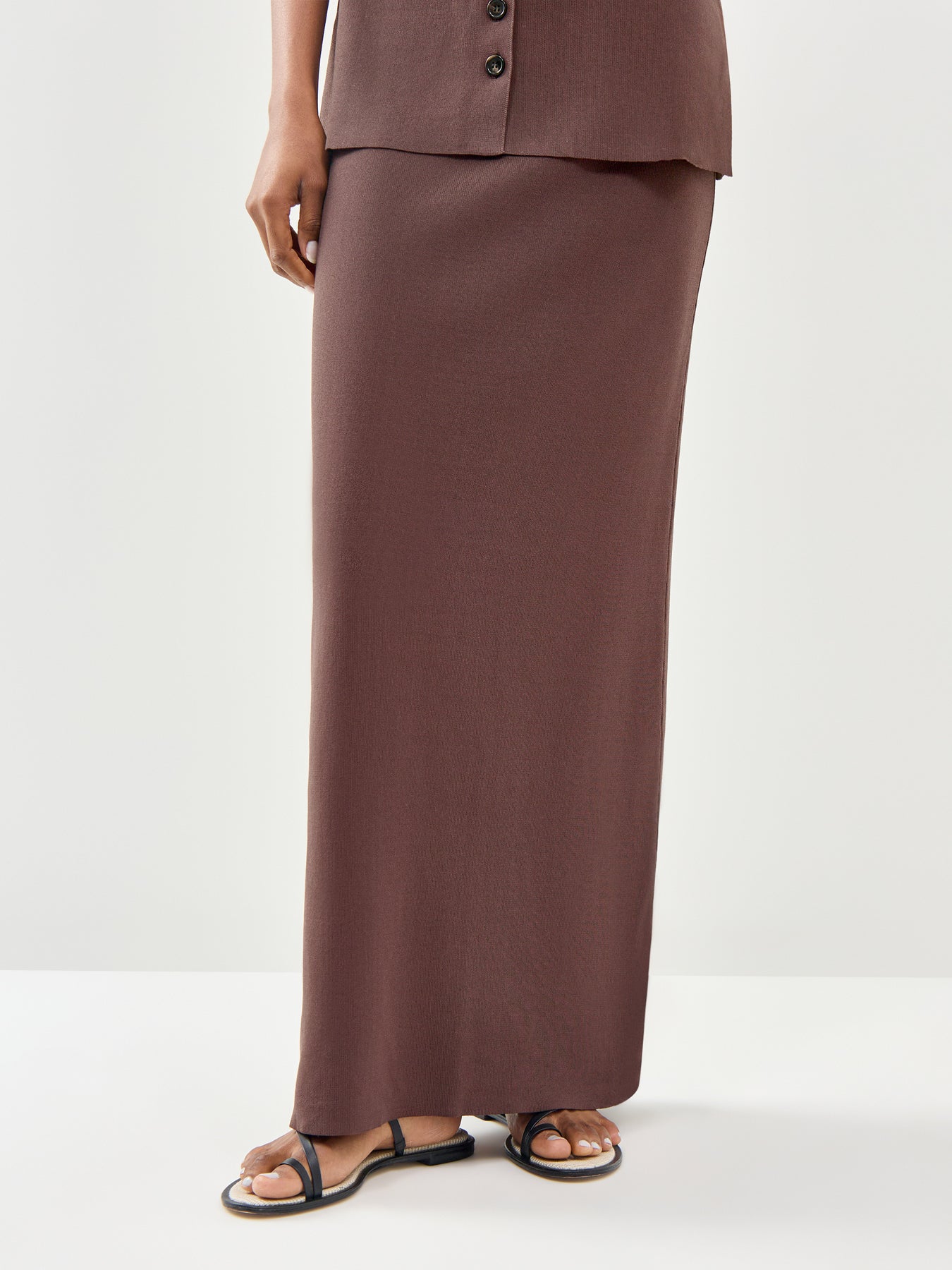 Lilah Maxi Skirt Brown