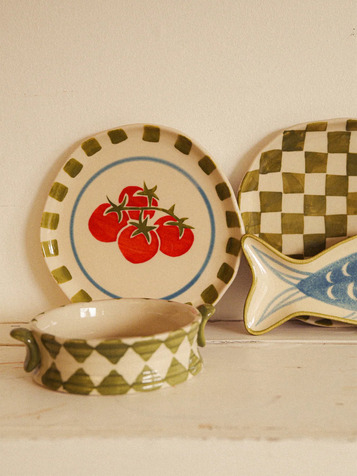 Small Side Plate Set of 2 Tomato Harlequin