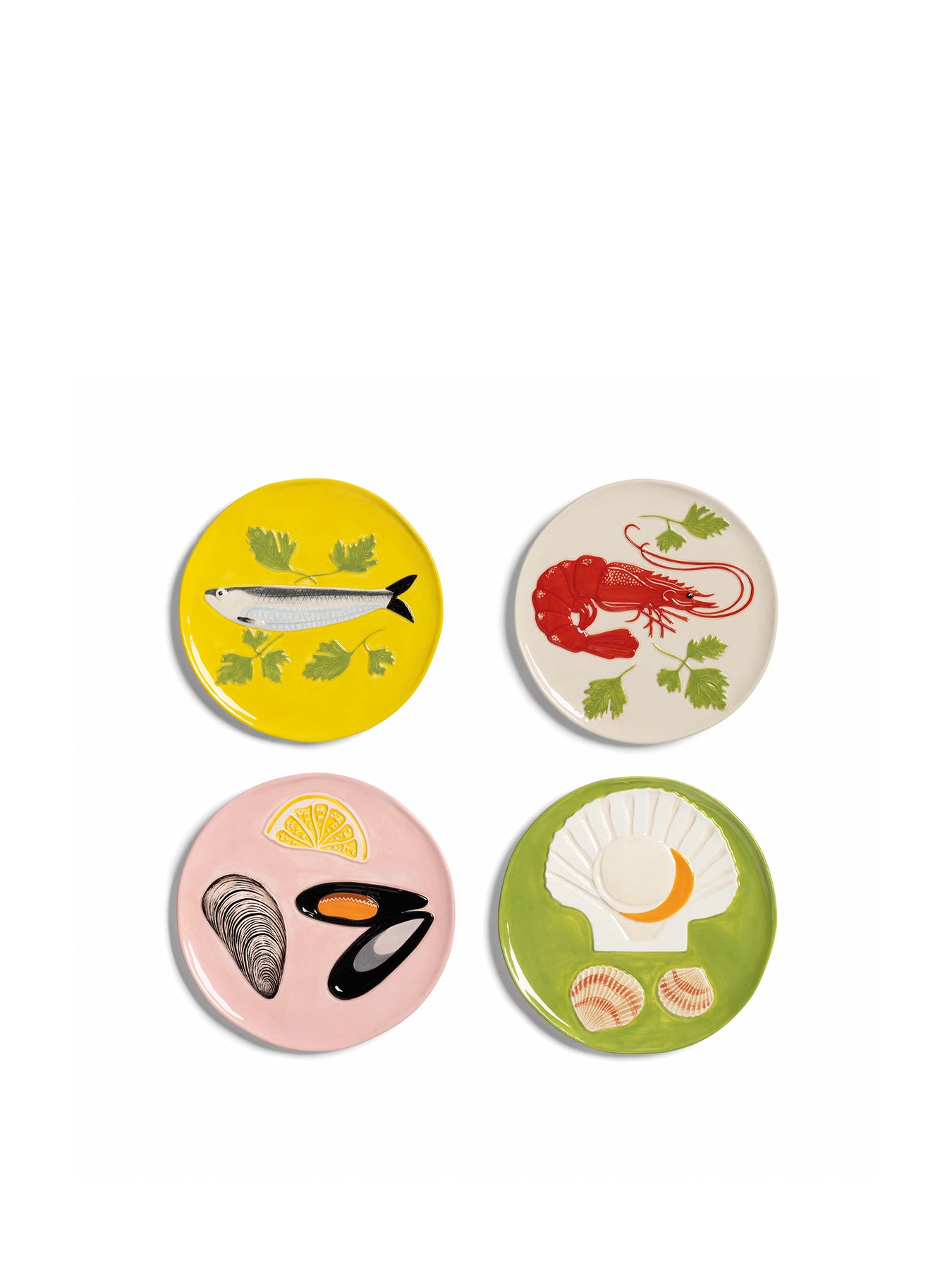 Sea Life Plate Set of 4
