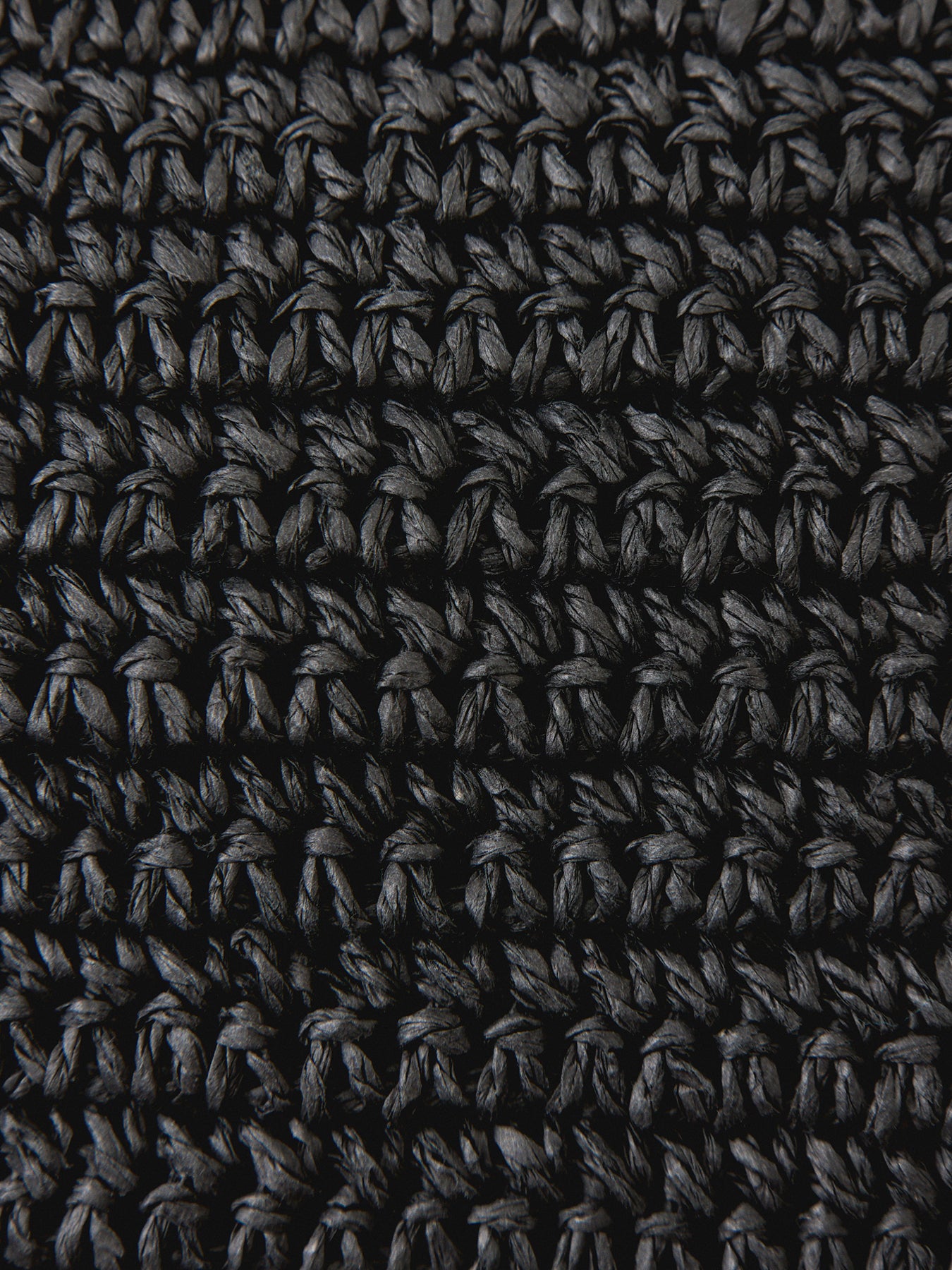 Summer Paper Straw Bum Bag Black