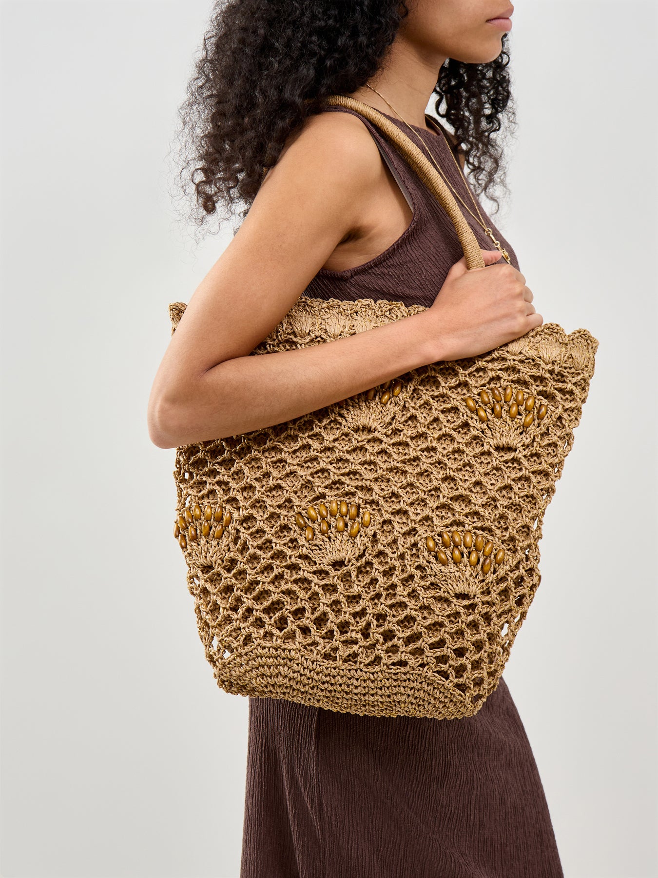 Kalanja Shopper Beach Bag Brown