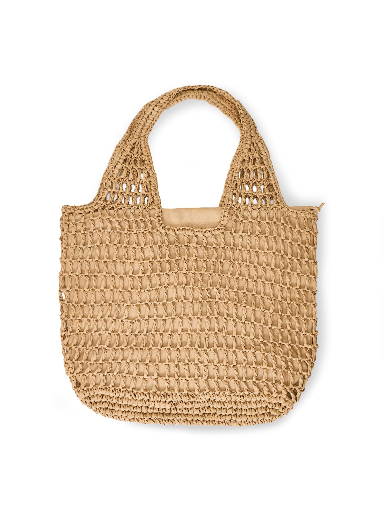 Pckamille Straw Shopper Tote Bag Neutral