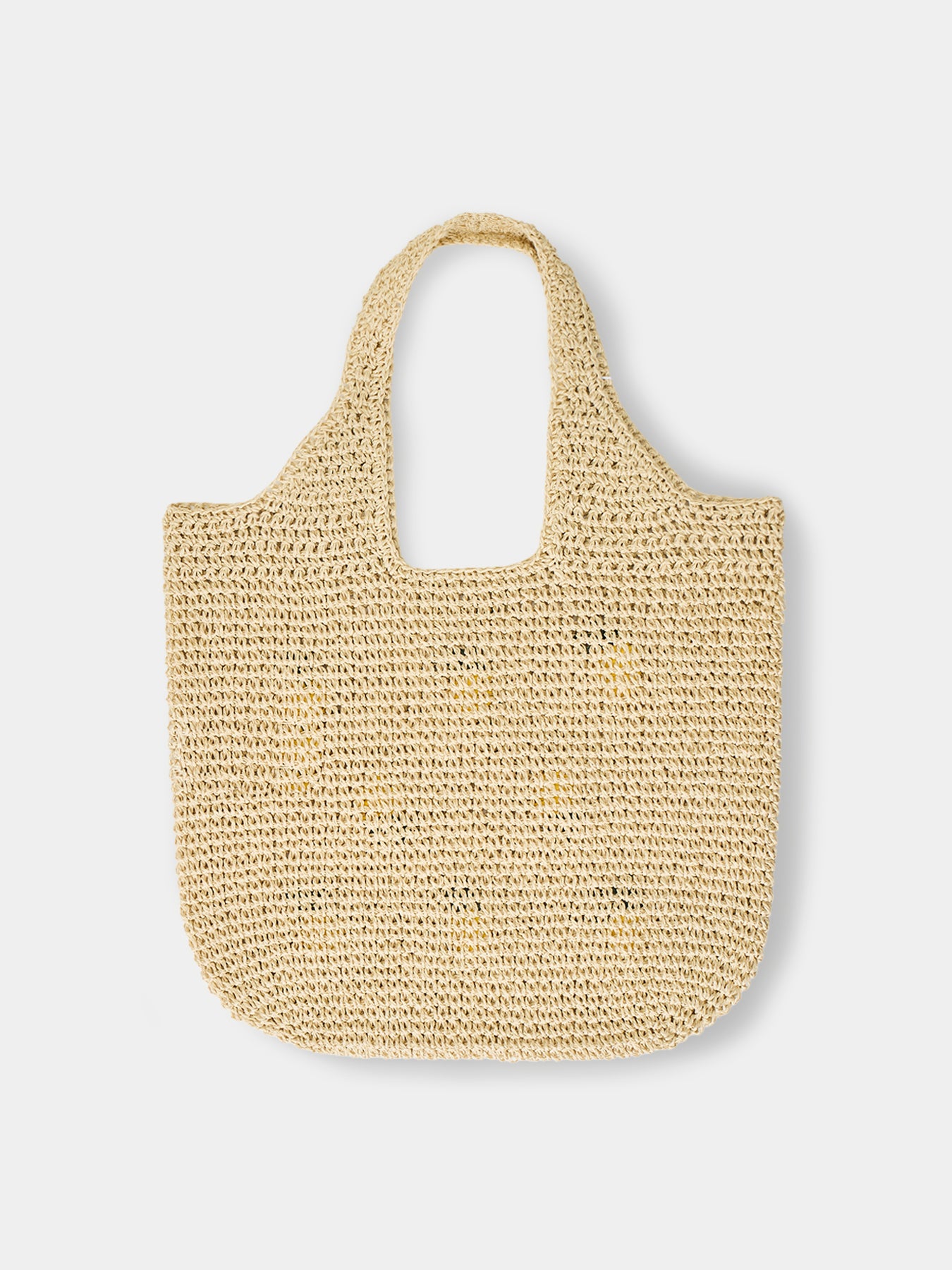Pckelly Straw Shopper Tote Bag Beige