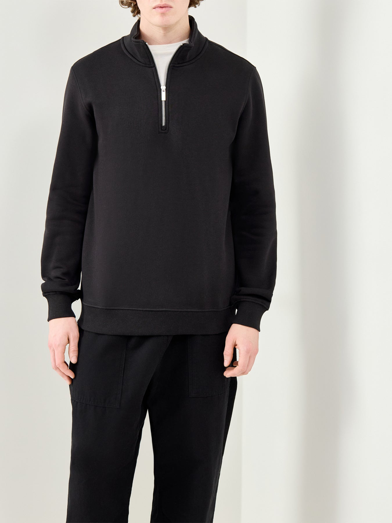 Connor Half Zip Sweatshirt Black
