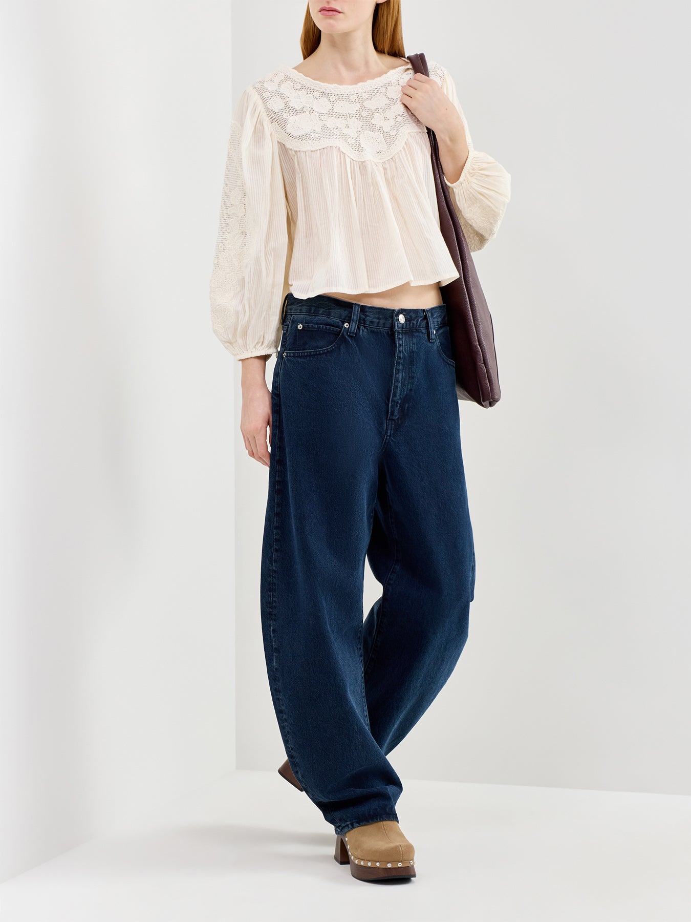 Acaste Embroidered Blouse Cream