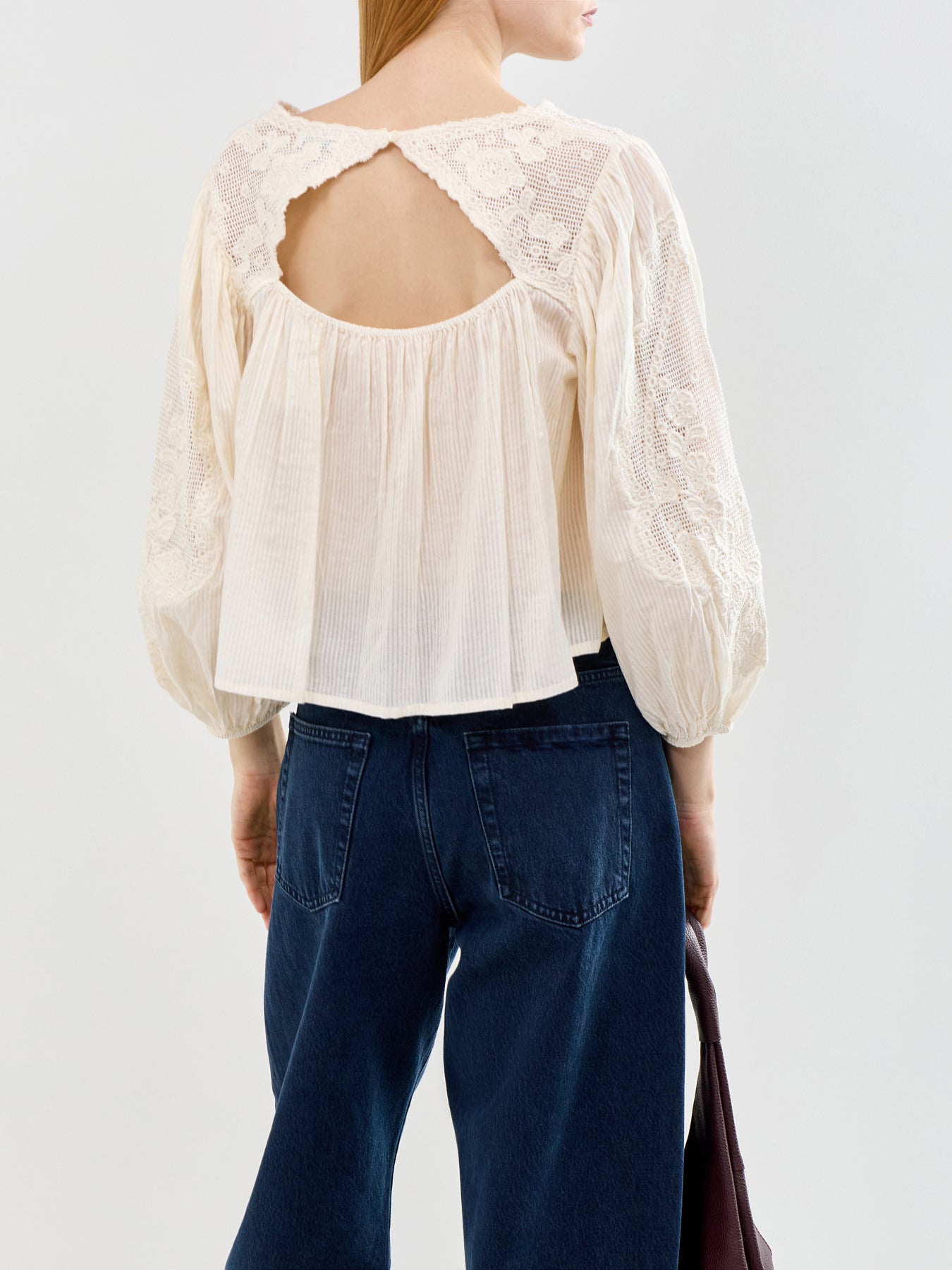 Acaste Embroidered Blouse Cream