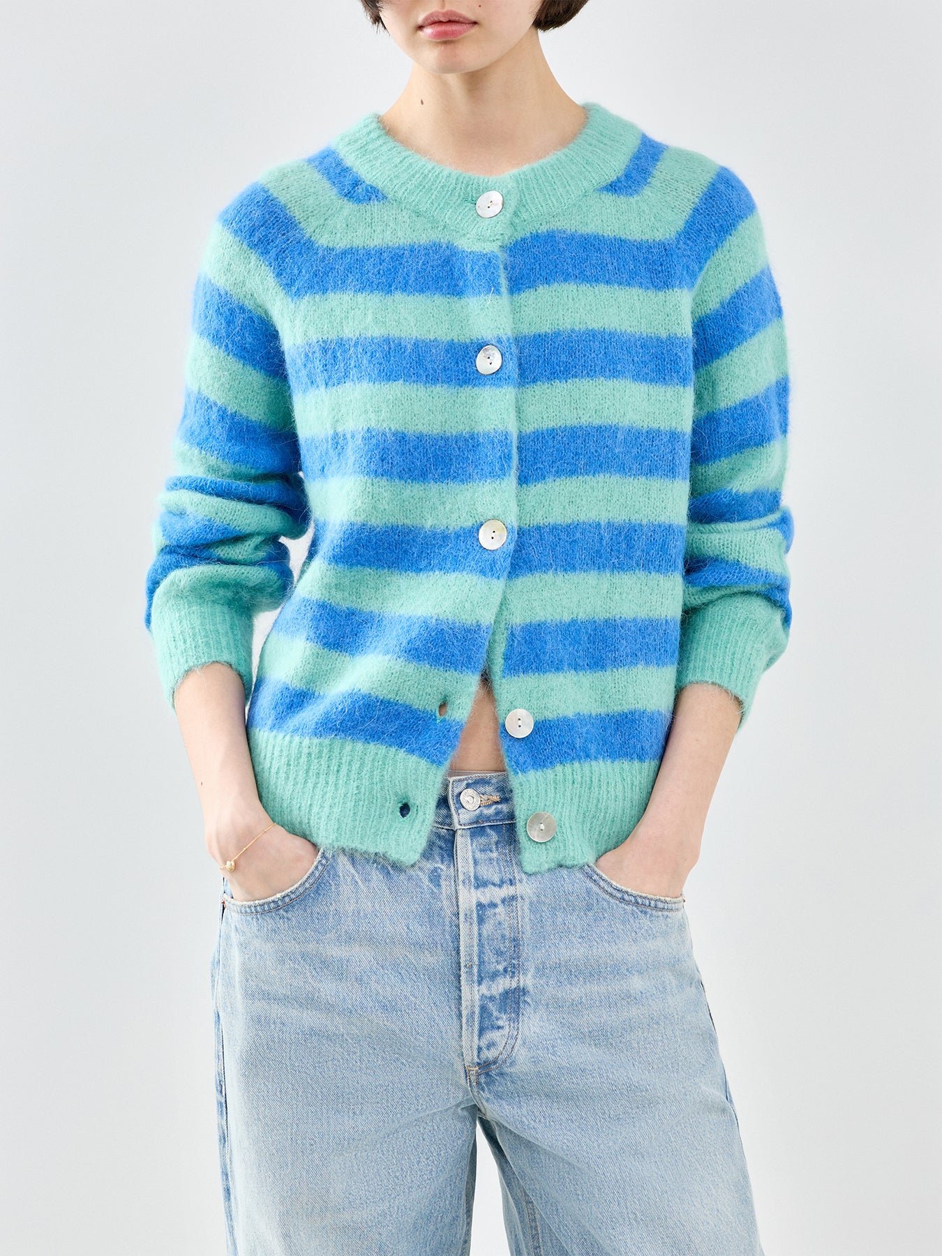 Azur Striped Cardigan