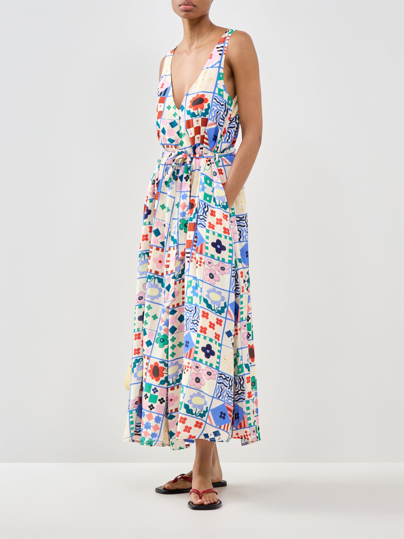 Consordia Printed Midi Dress Print