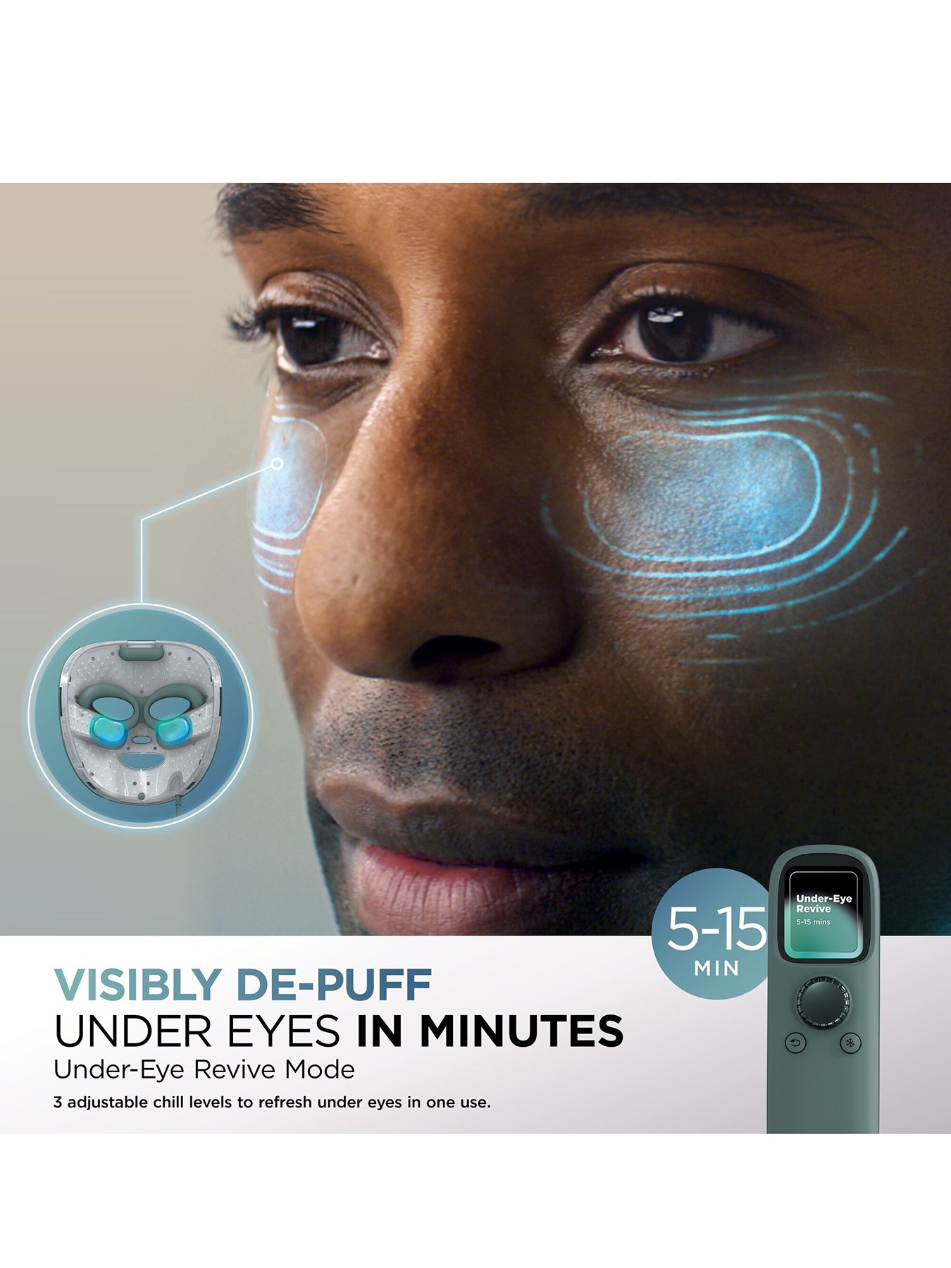 CryoGlow Under Eye Cooling LED Mask