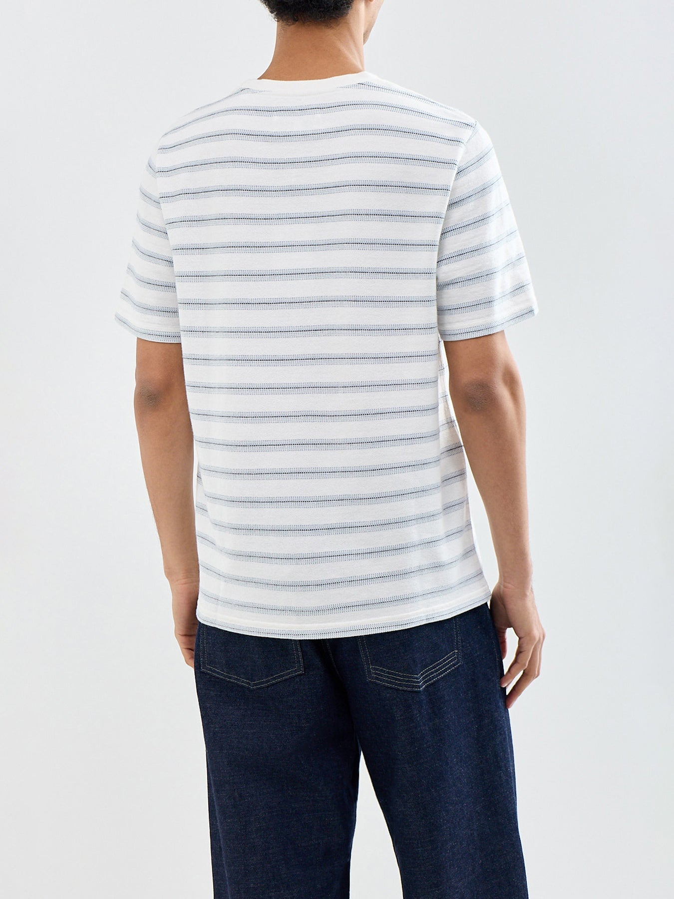 Dean Stitch Stripe T-Shirt White