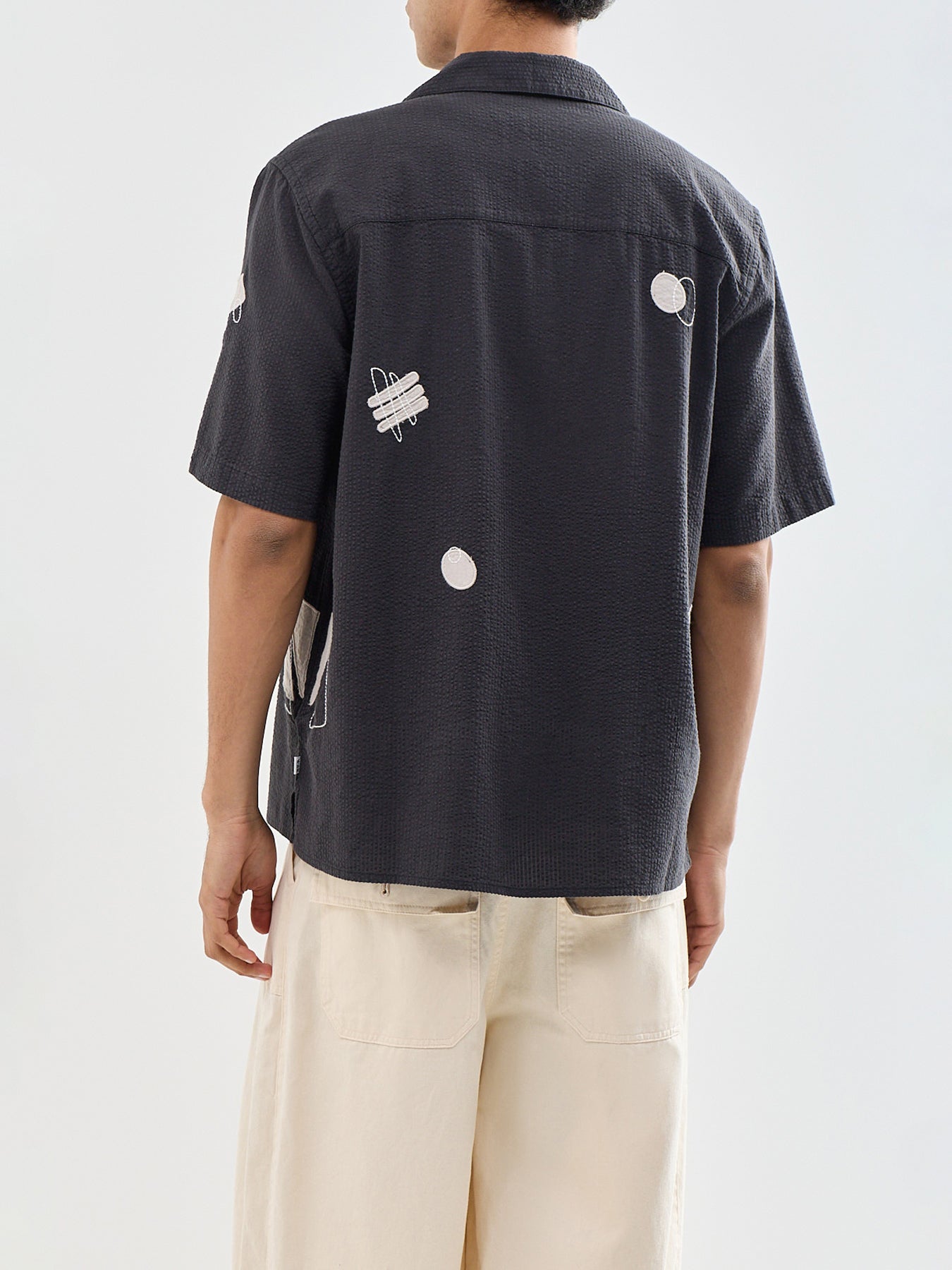 Didcot Appliqué Scribble Shirt Black