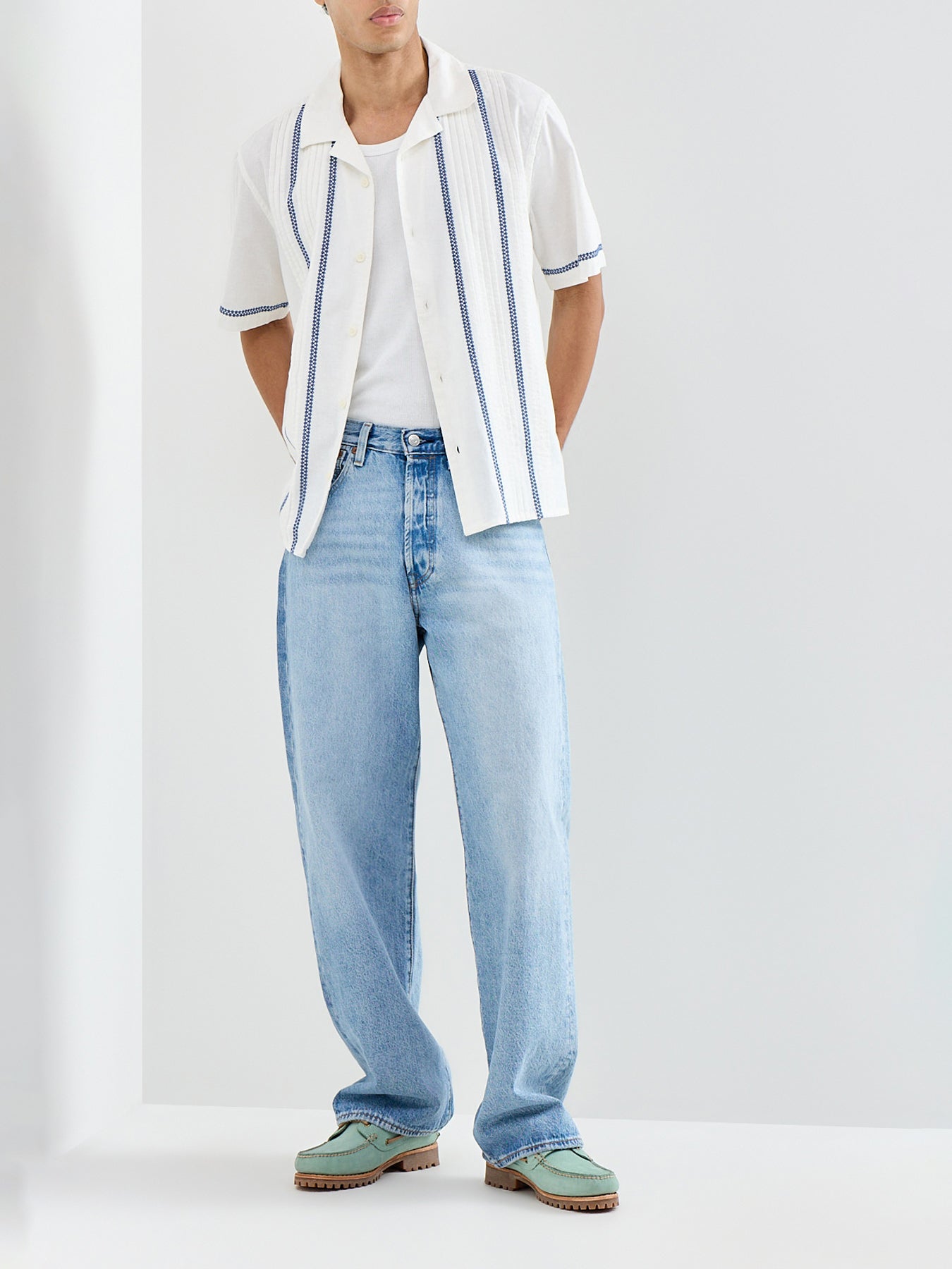 Didcot Pintuck Shirt White