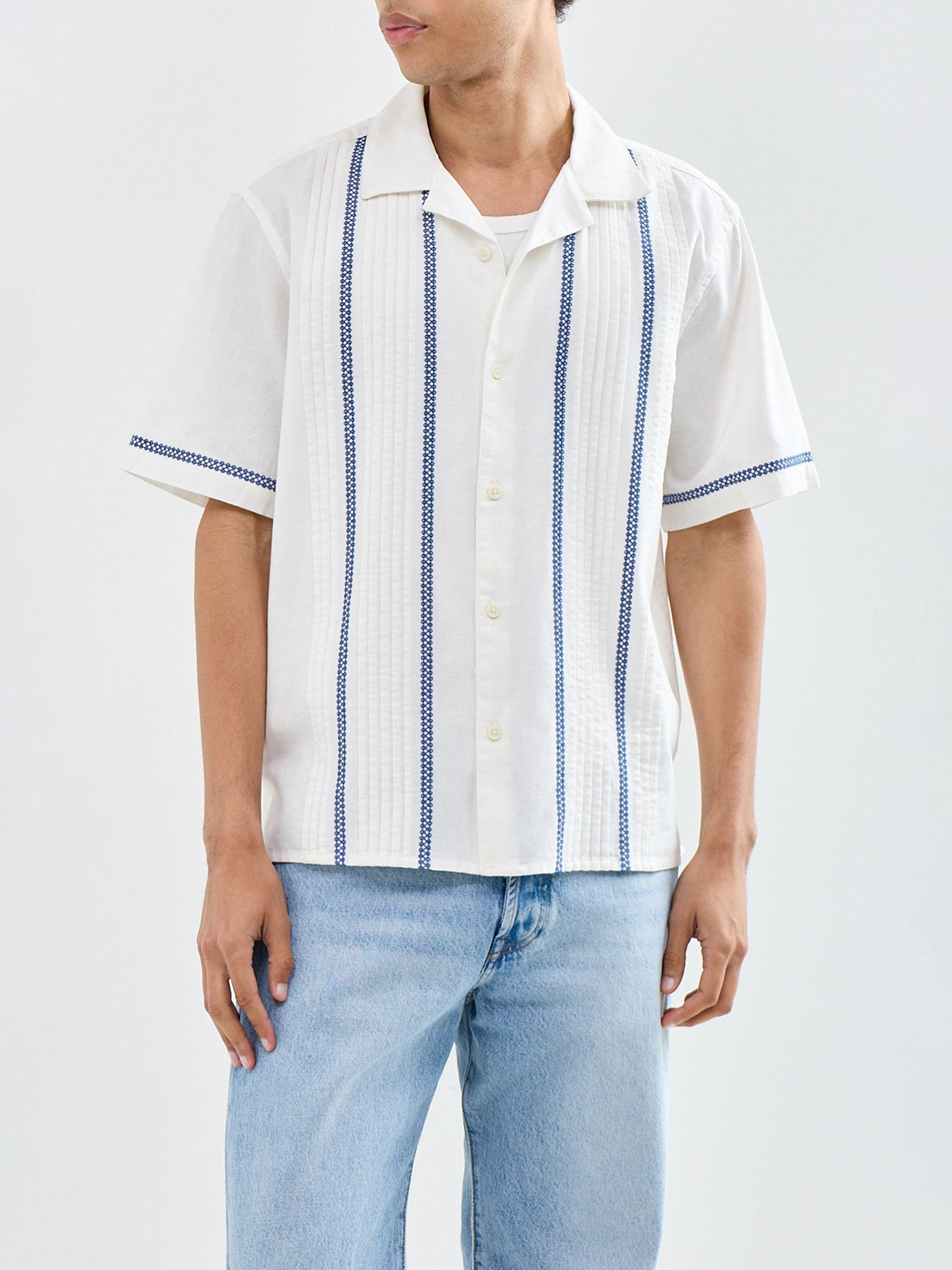 Didcot Pintuck Shirt White