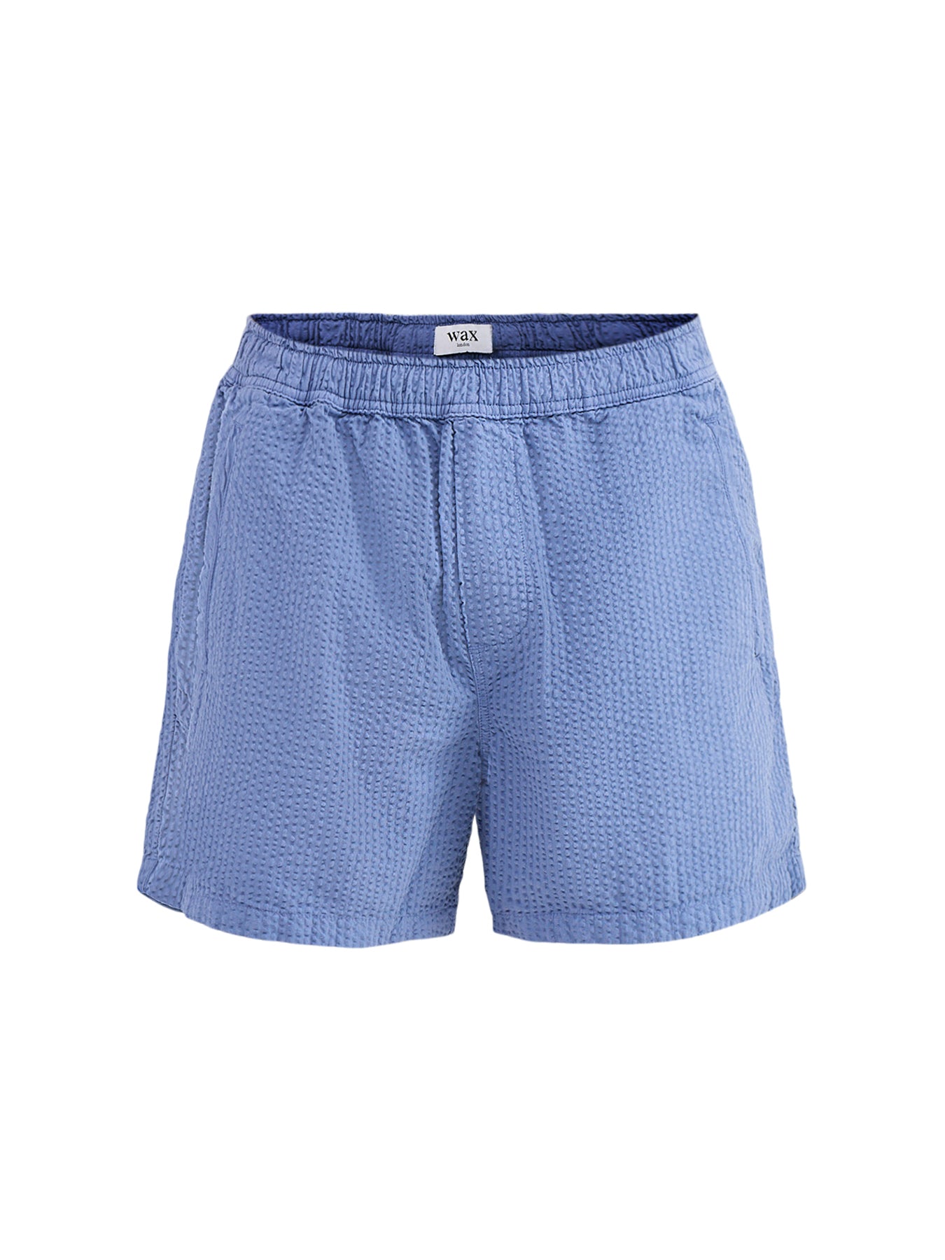 Mescal Cotton Seersucker Shorts Blue