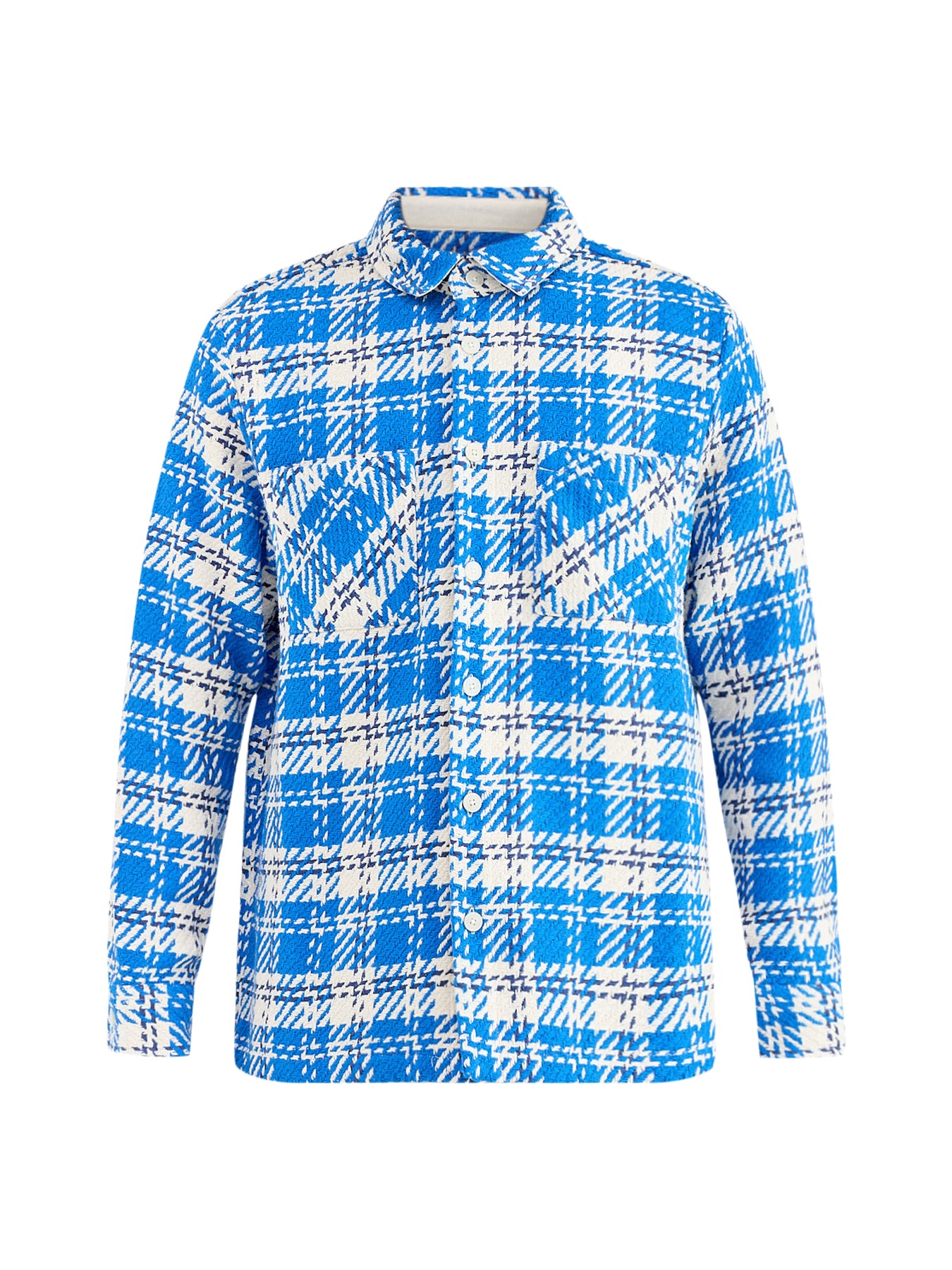 Whiting Check Overshirt Blue