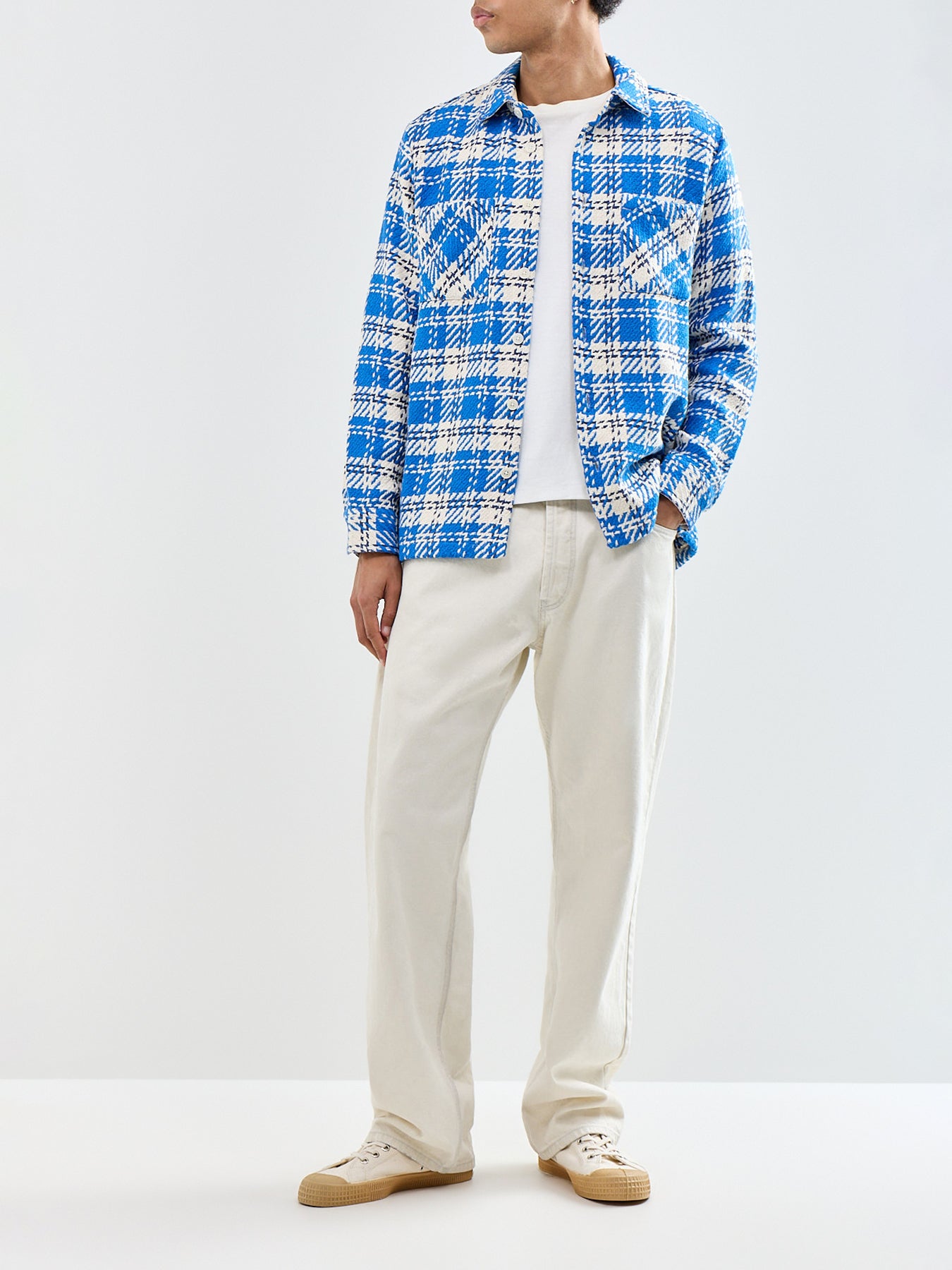 Whiting Check Overshirt Blue