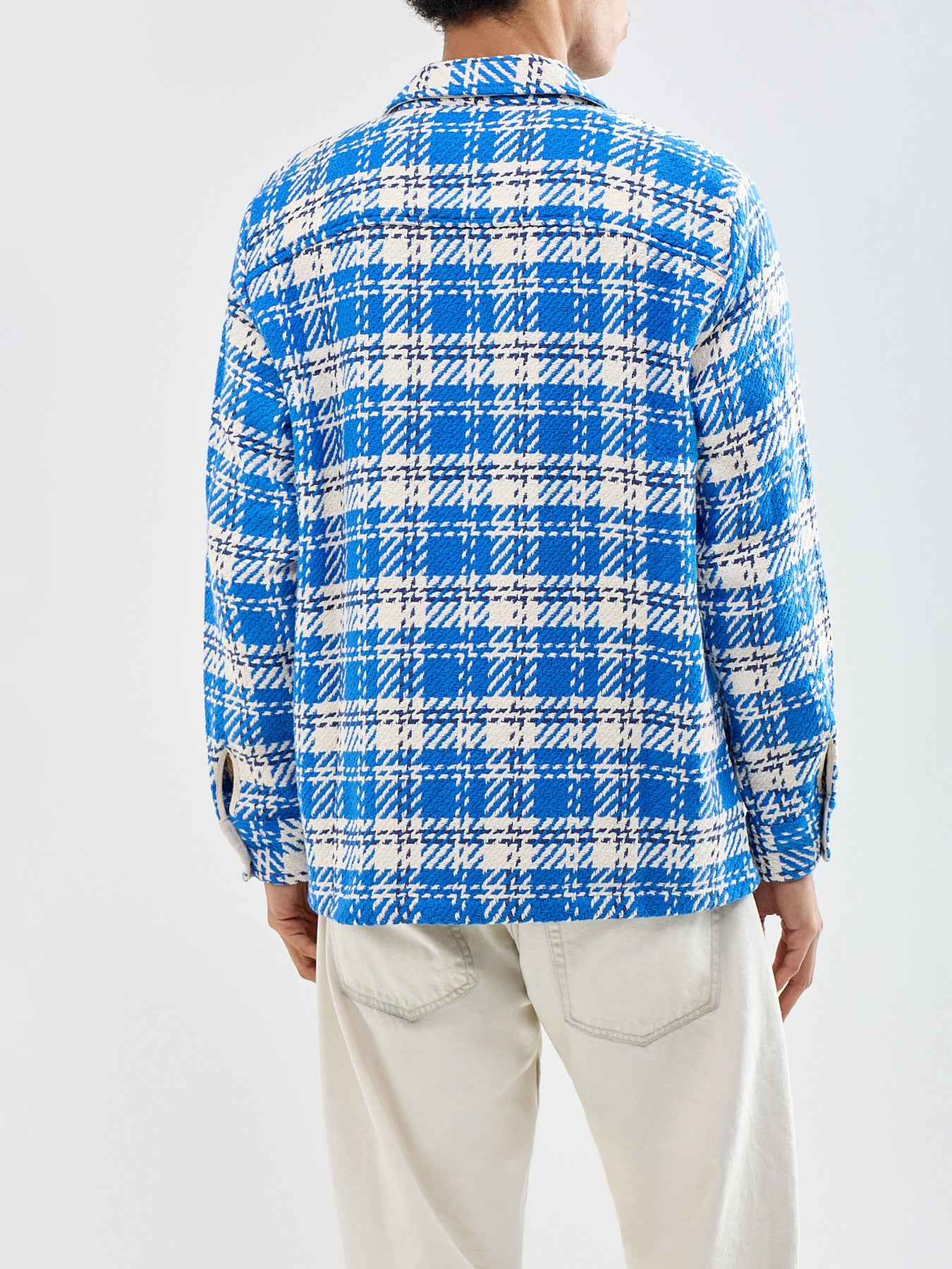 Whiting Check Overshirt Blue