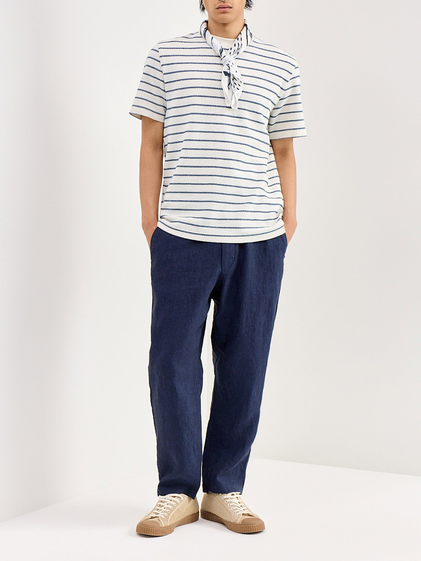 Kurt Linen Trousers Navy