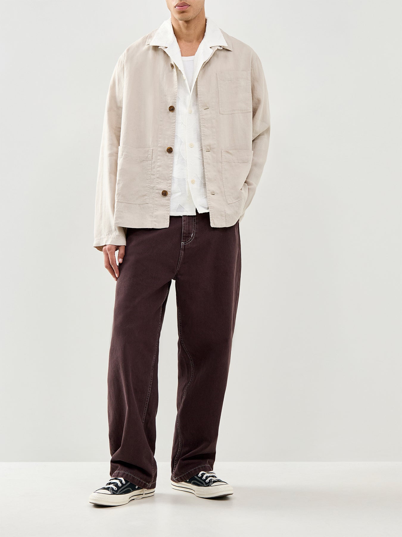 Kimpton Washed Linen Jacket Beige