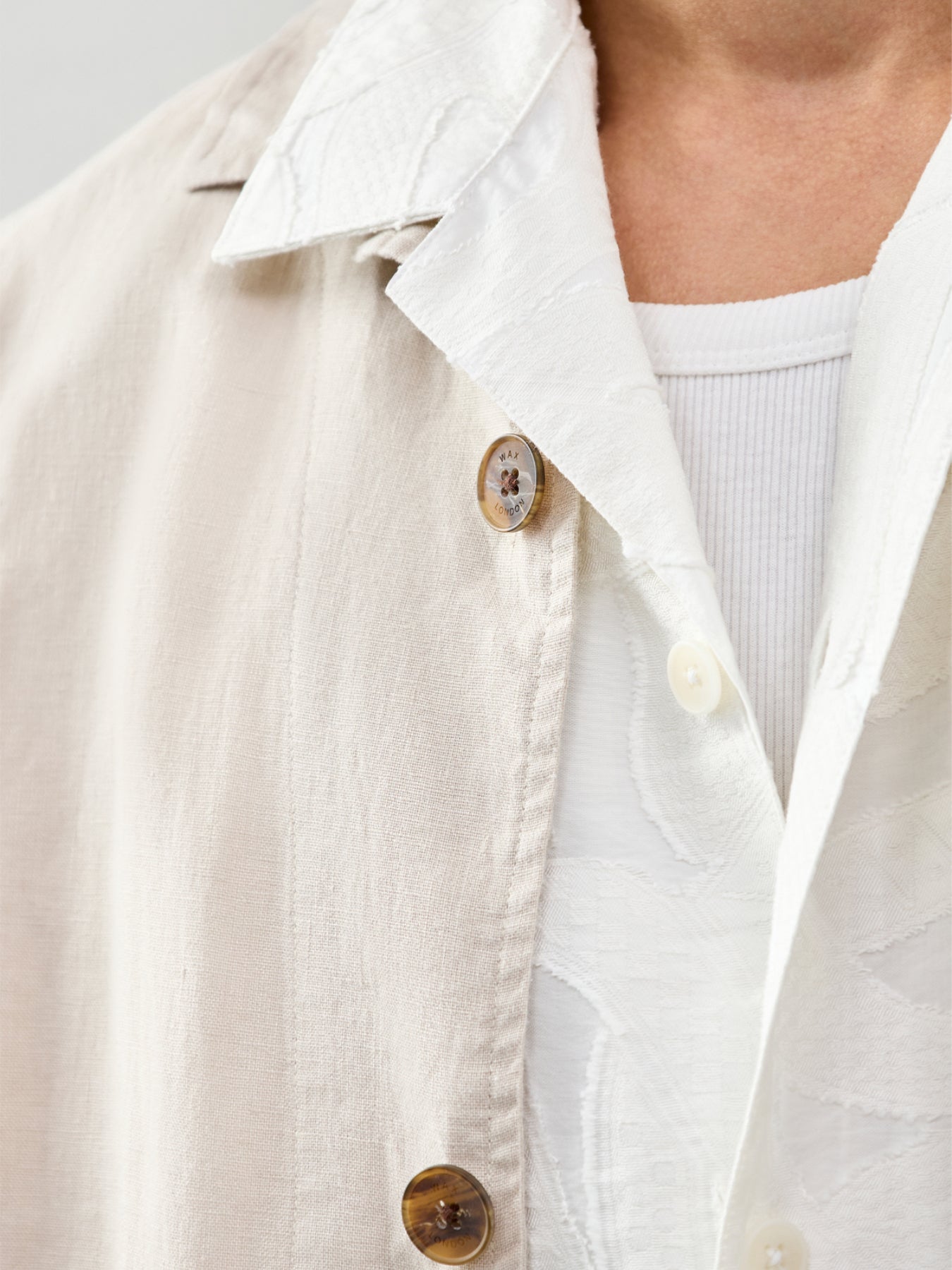 Kimpton Washed Linen Jacket Beige