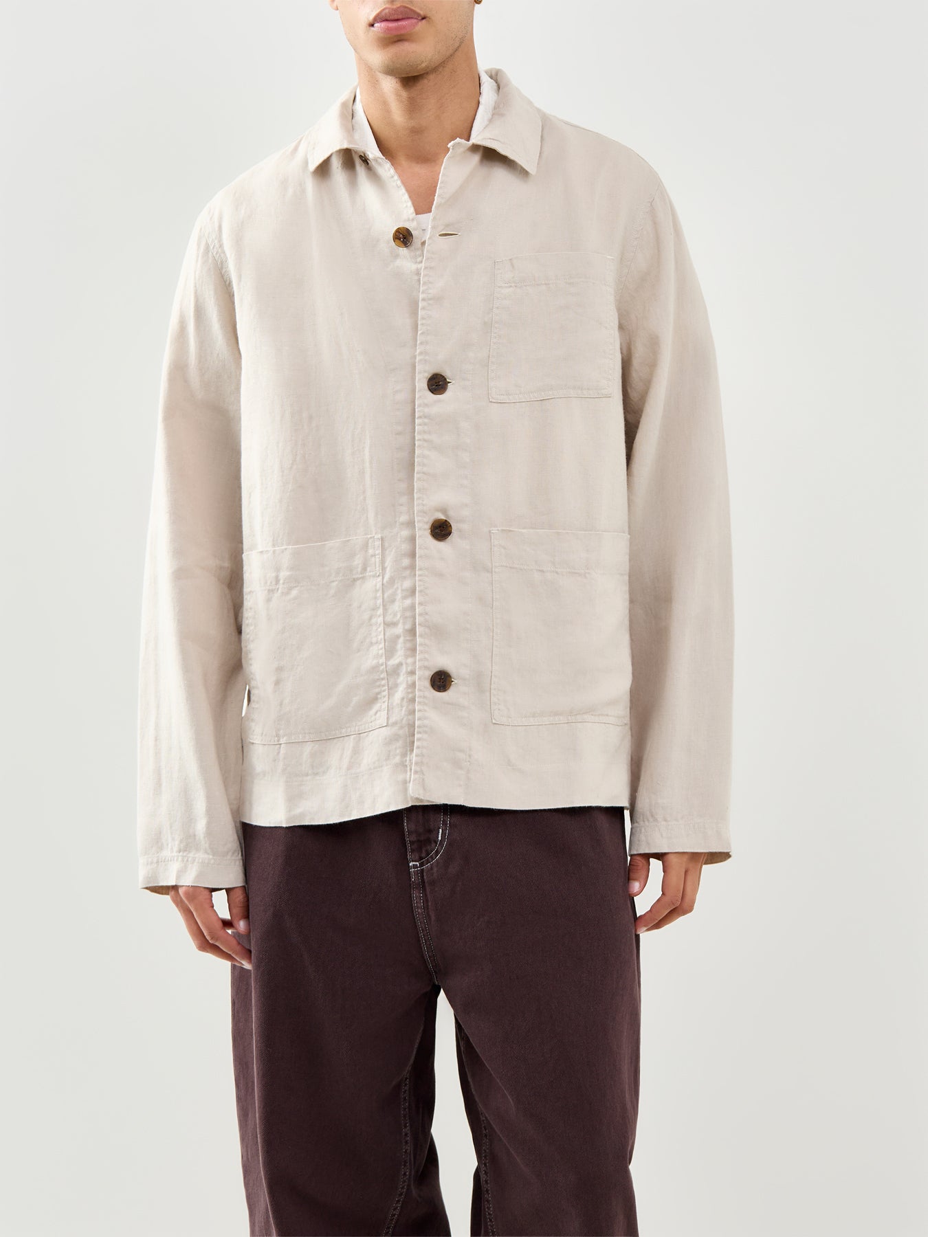 Kimpton Washed Linen Jacket Beige