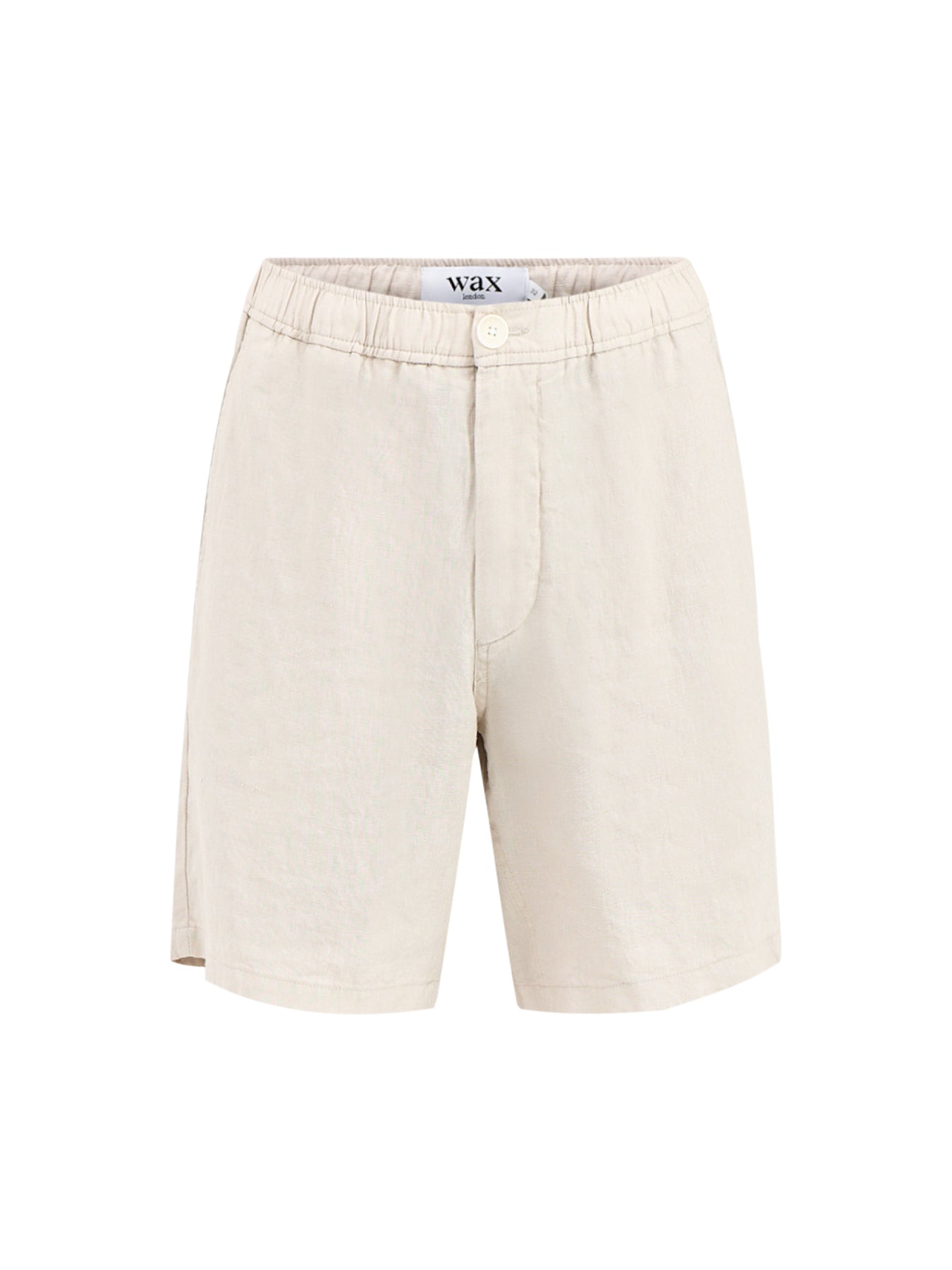 Kurt Washed Linen Shorts Beige
