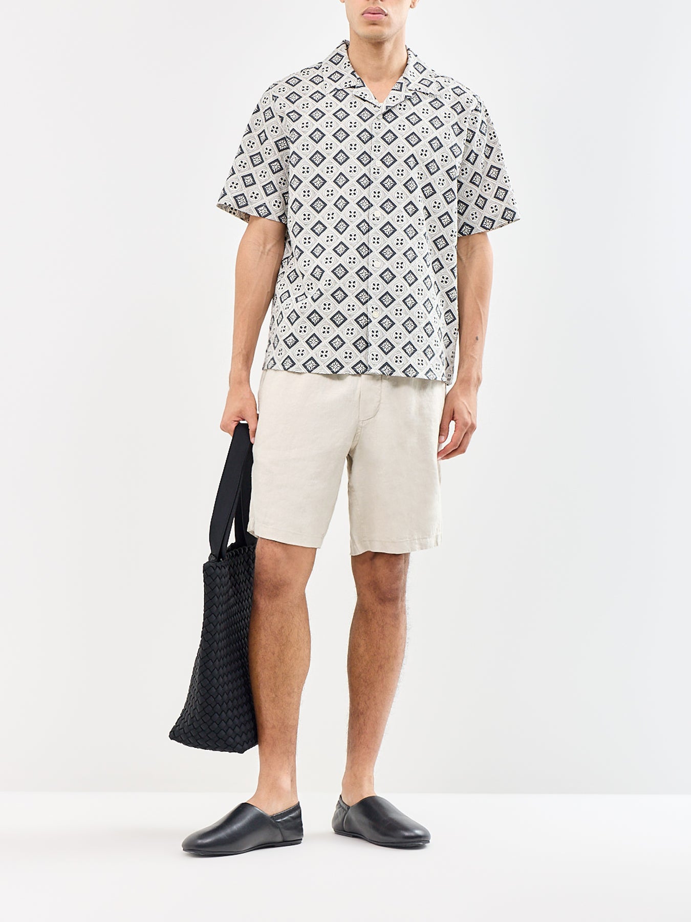Kurt Washed Linen Shorts Beige