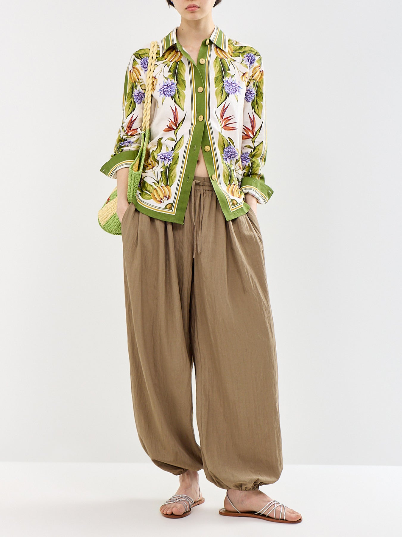 Tropical Scarf Sand Shirt Multi