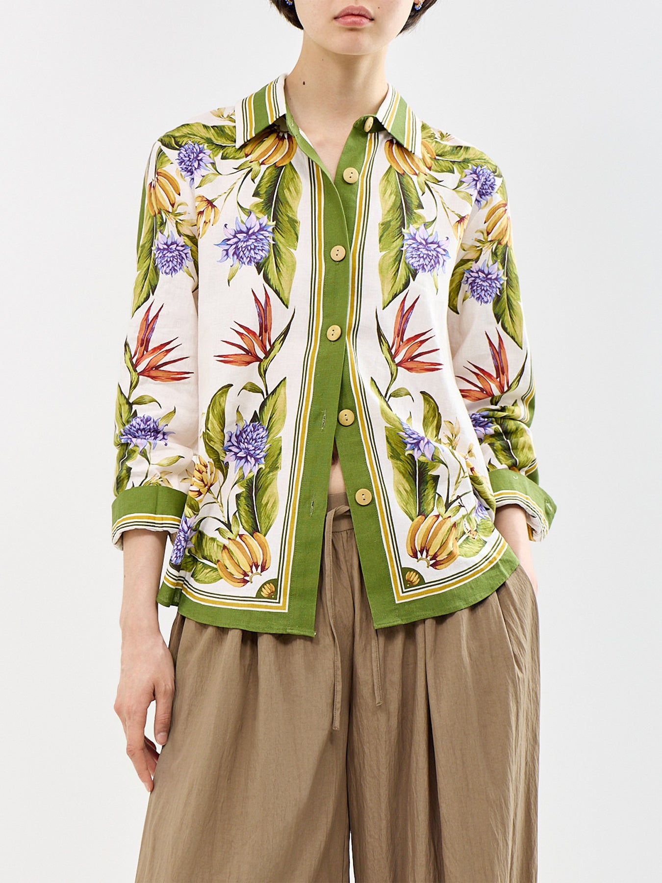 Tropical Scarf Sand Shirt Multi