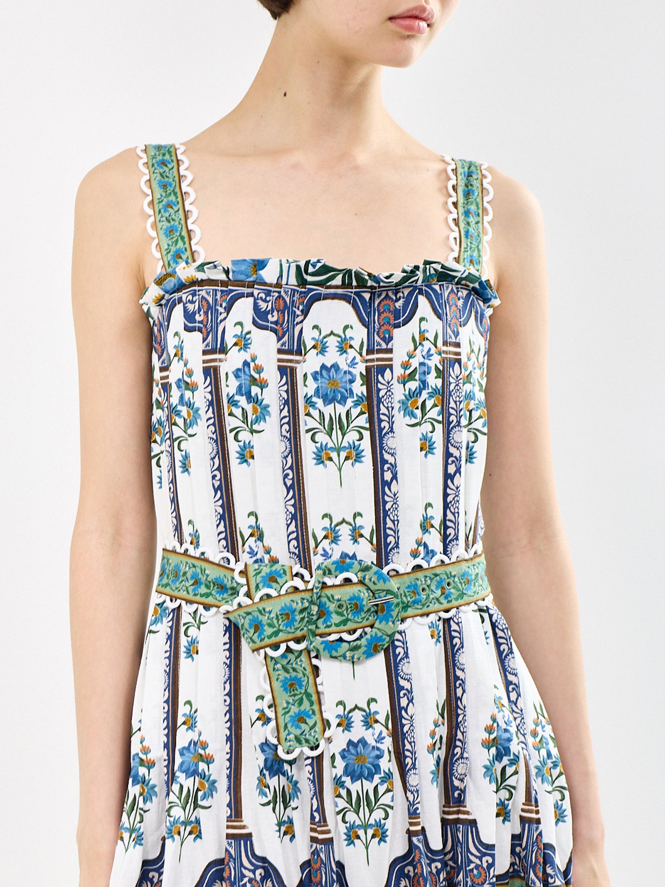 Manoela Sleeveless Belted Maxi Dress